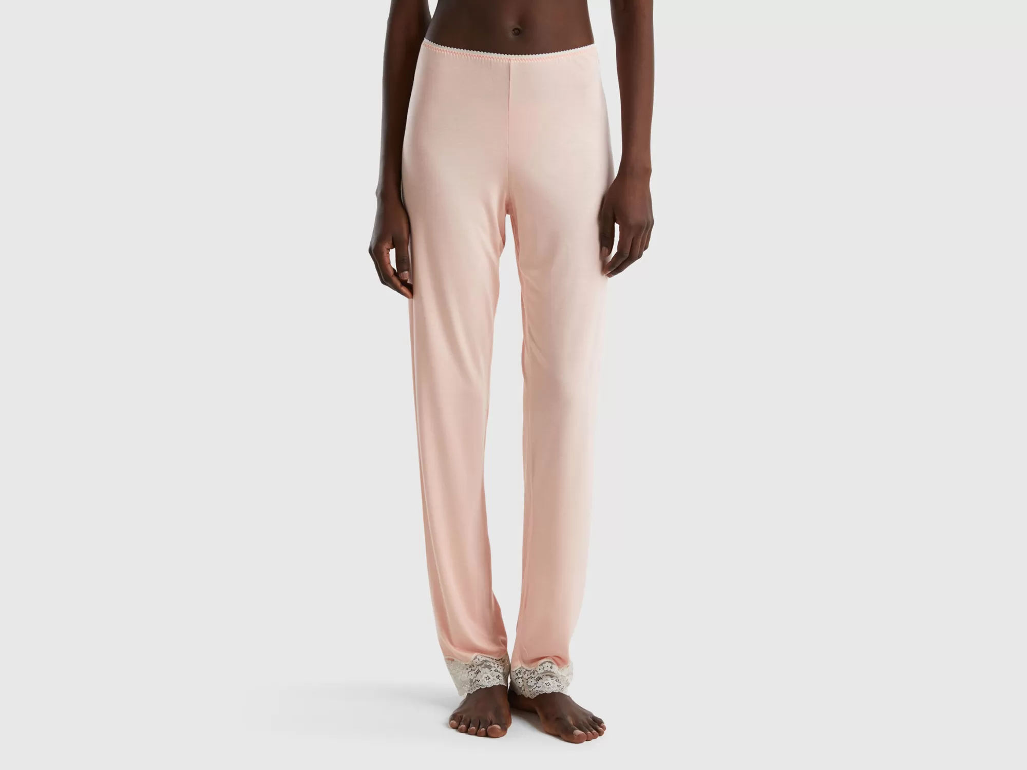 Benetton Pantalon Con Detalles De Encaje-Mujer Ropa Interior Y Pijamas