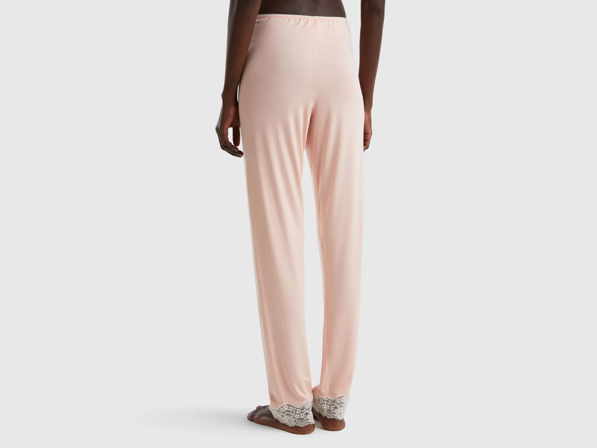 Benetton Pantalon Con Detalles De Encaje-Mujer Ropa Interior Y Pijamas