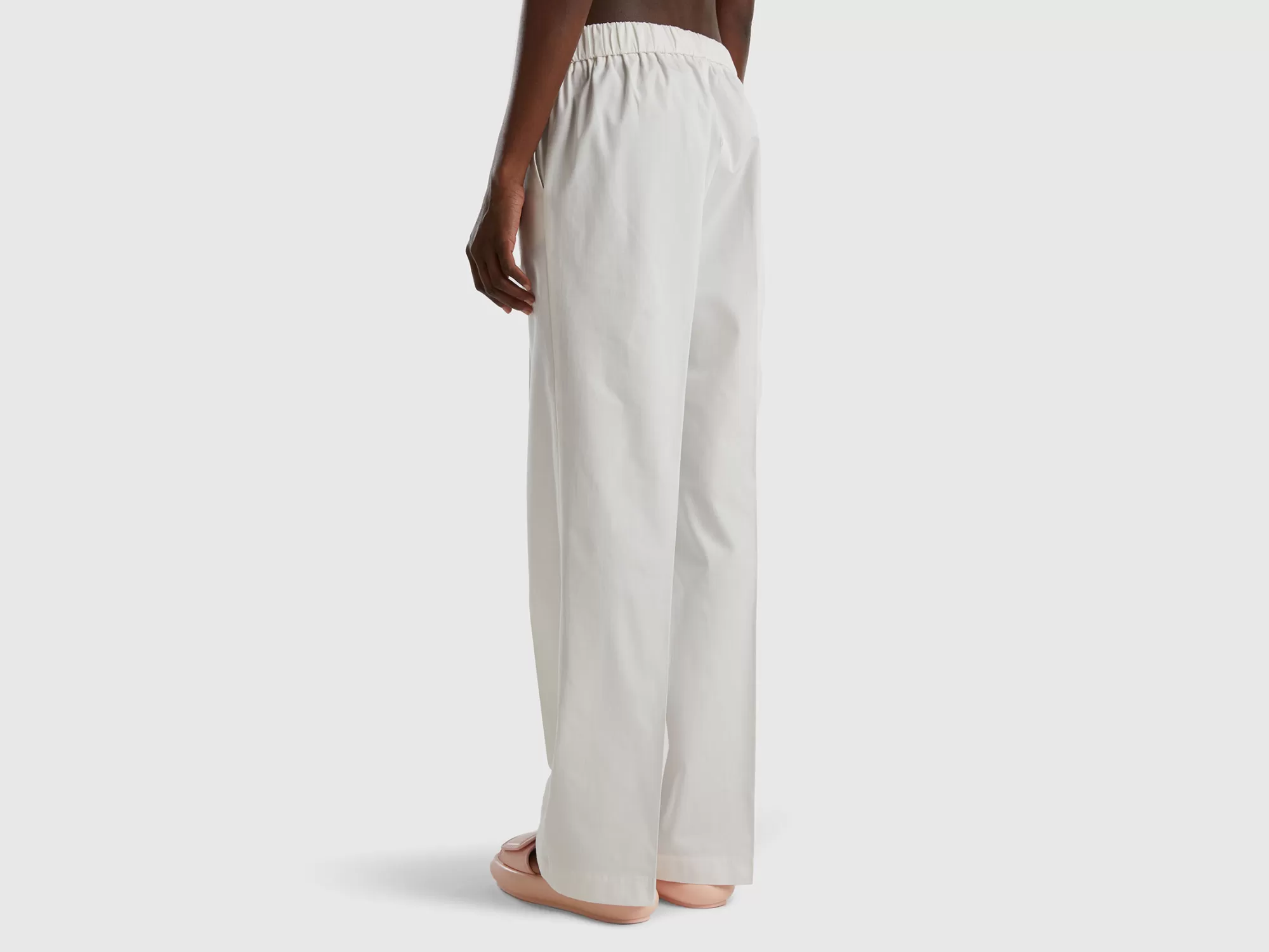 Benetton Pantalon Con Elastico En La Cintura-Mujer Pantalones Y Chinos