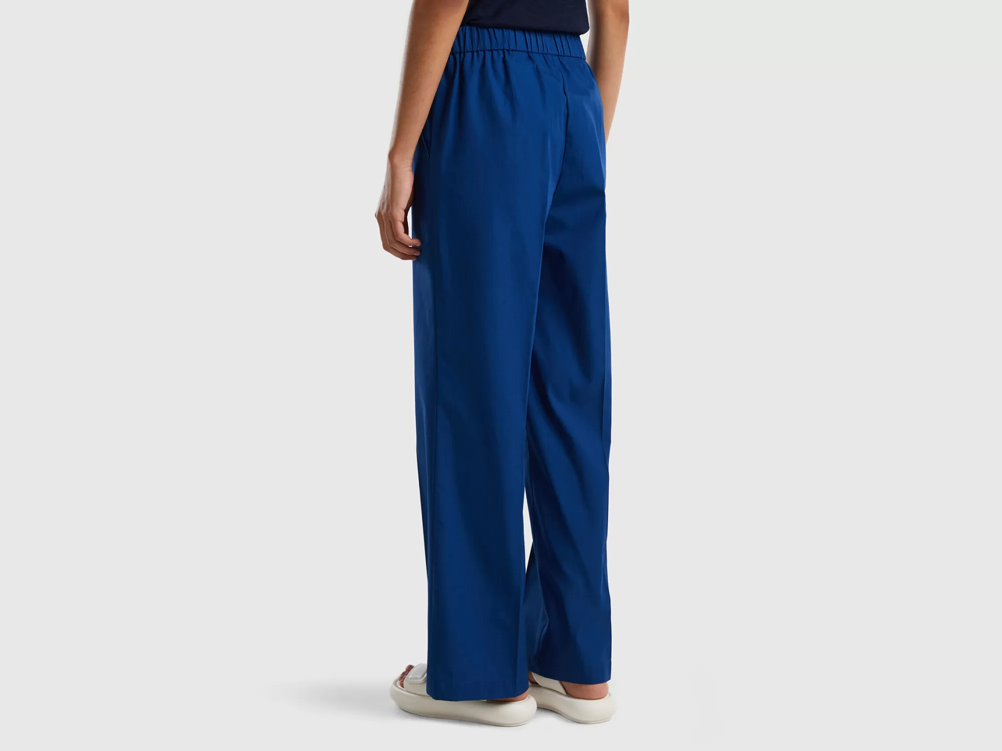 Benetton Pantalon Con Elastico En La Cintura-Mujer Pantalones Y Chinos