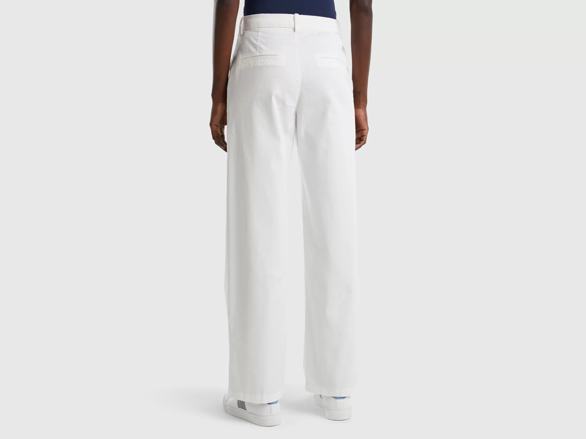 Benetton Pantalon Con Pernera Amplia-Mujer Pantalones Y Chinos