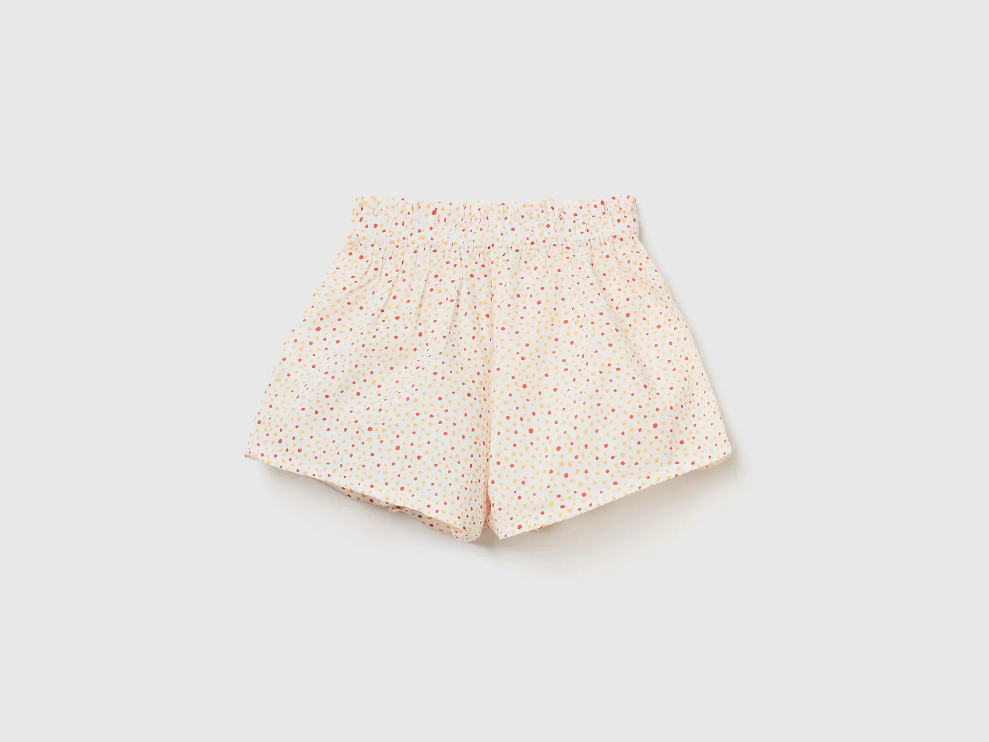 Benetton Pantalon Corto Con Microestampado-Niños Pantalones