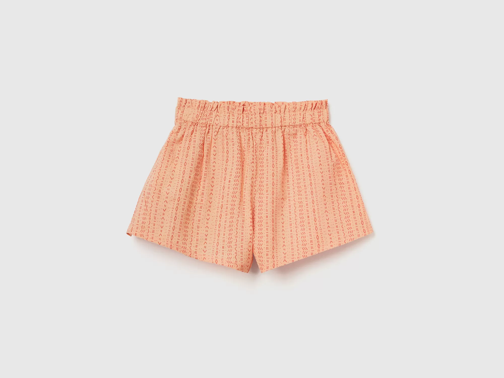 Benetton Pantalon Corto Con Microestampado-Niños Pantalones