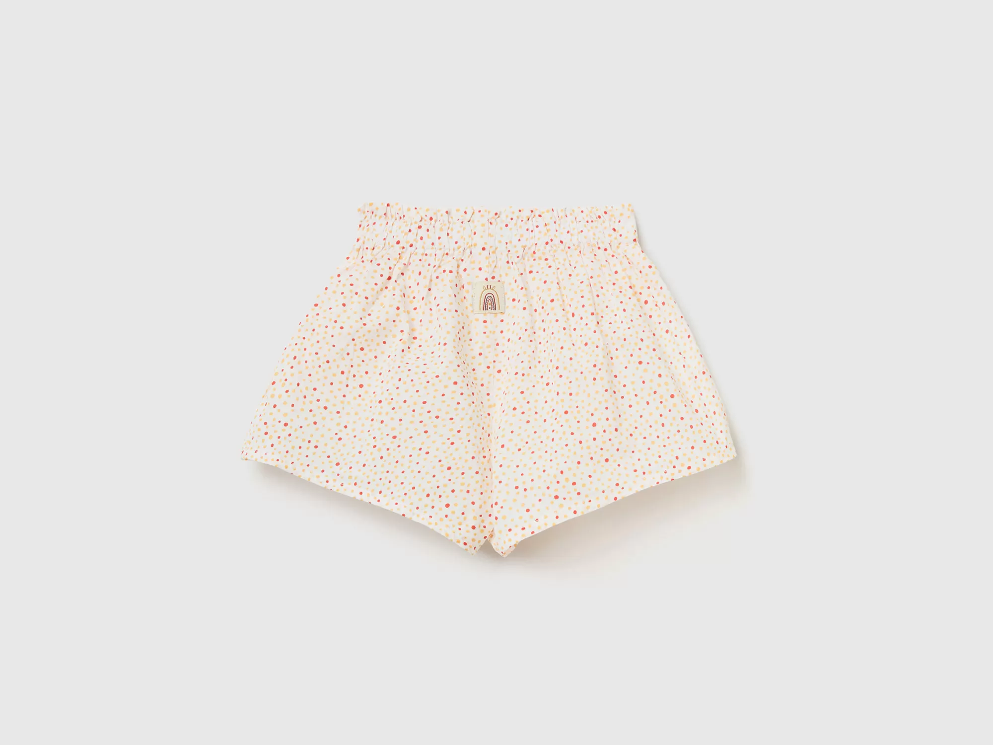 Benetton Pantalon Corto Con Microestampado-Niños Pantalones