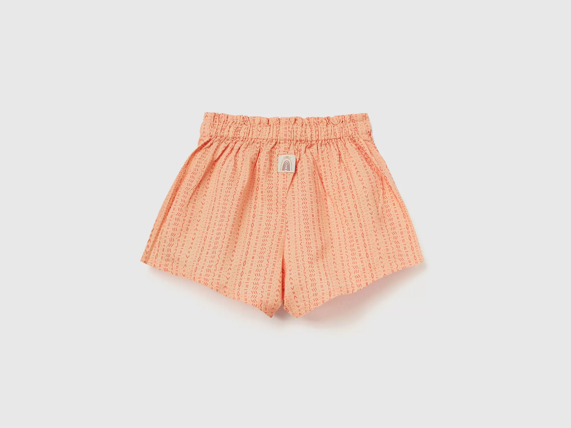 Benetton Pantalon Corto Con Microestampado-Niños Pantalones