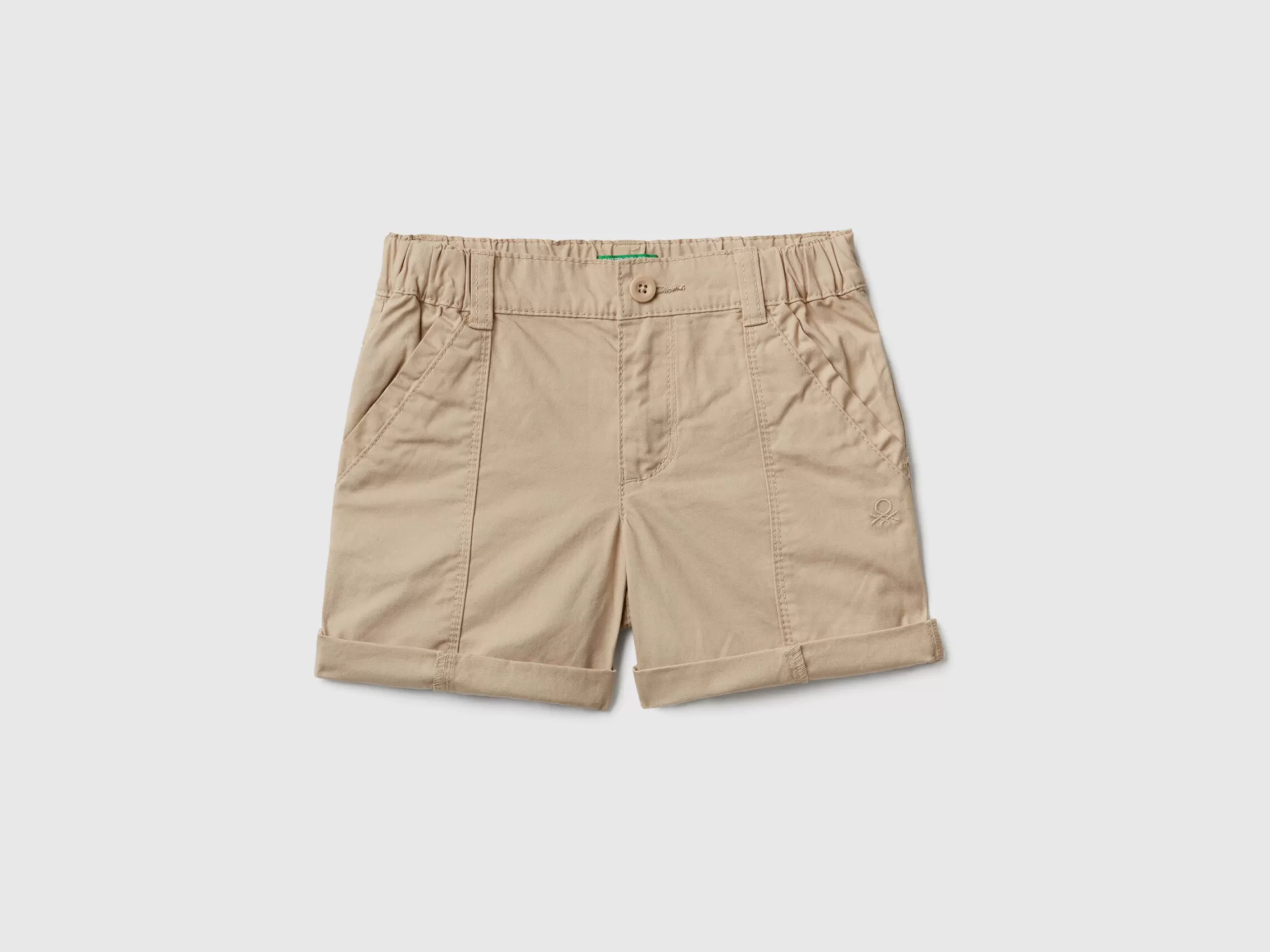 Benetton Pantalon Corto De Algodón Ligero-Niños Pantalones Y Vaqueros