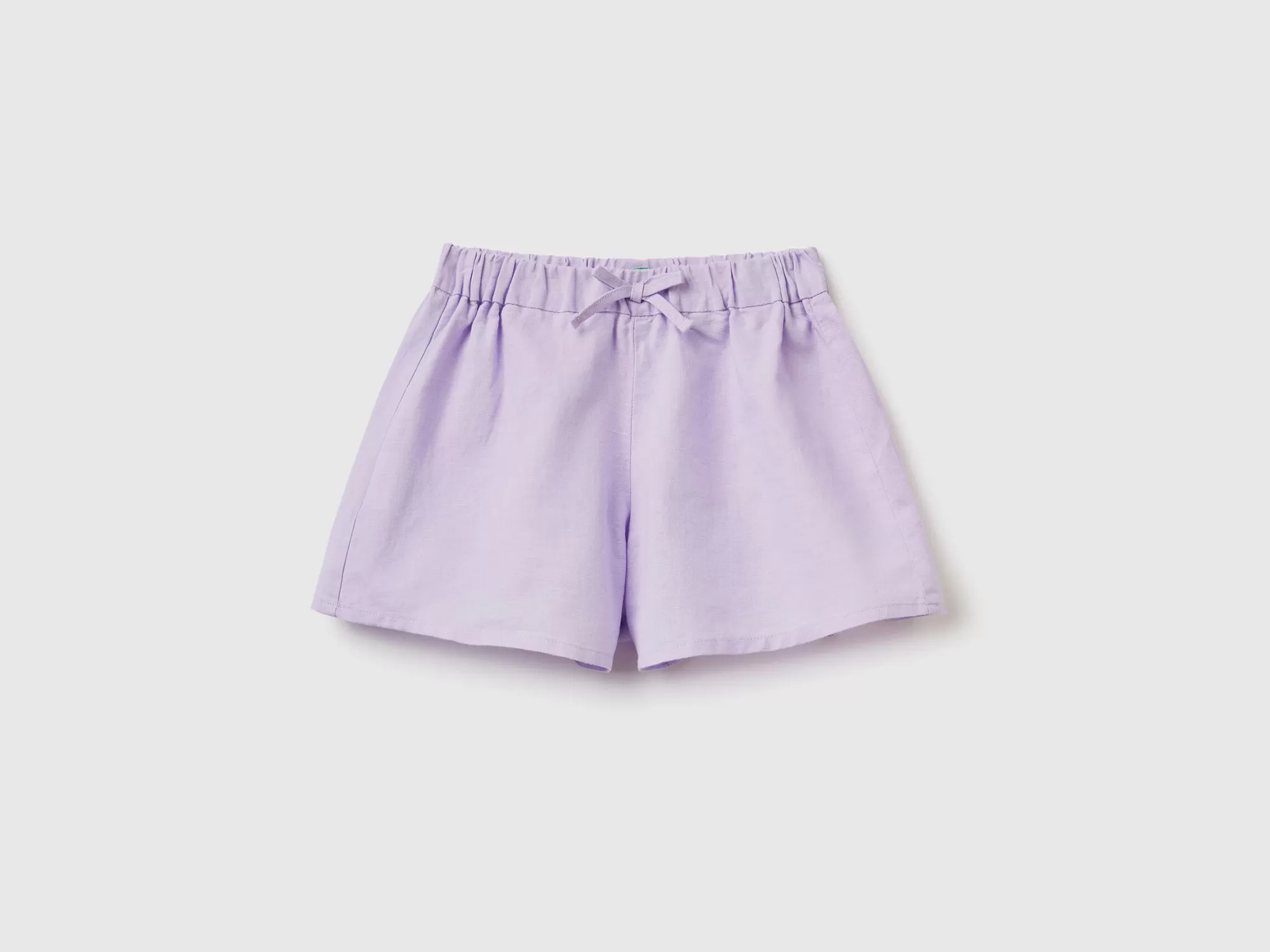 Benetton Pantalon Corto De Lino Mixto-Niños Pantalones Y Vaqueros