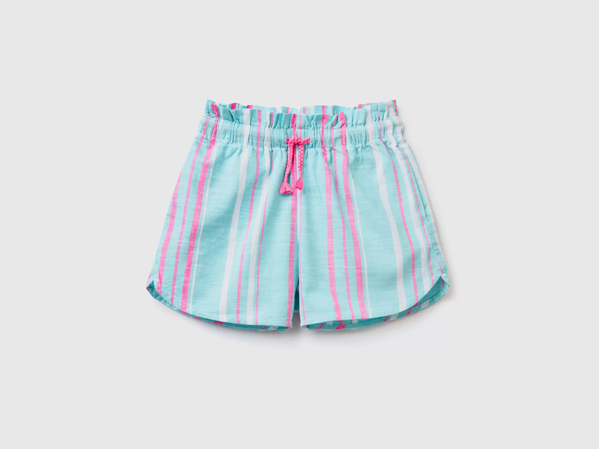 Benetton Pantalon Corto De Rayas-Niños Pantalones Y Vaqueros