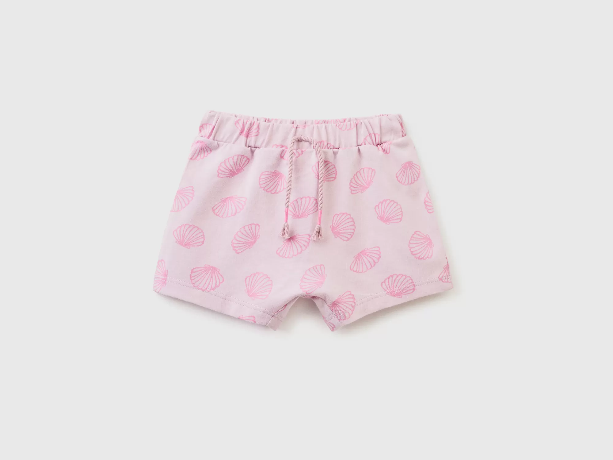 Benetton Pantalon Corto Estampado De Algodón 100 %-Niños Pantalones