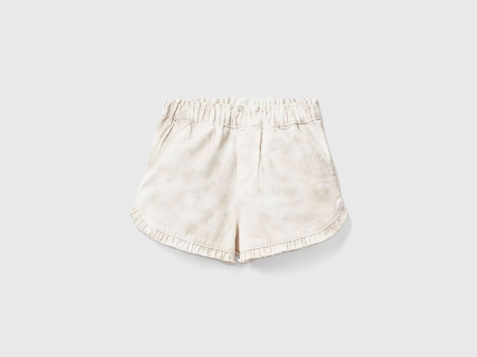 Benetton Pantalon Corto Tie-Dye Con Volantes-Niños Pantalones Y Vaqueros