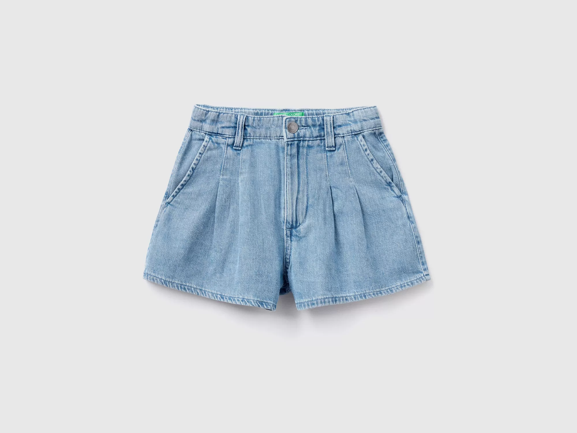 Benetton Pantalon Corto Vaquero Ligero-Niños Pantalones Y Vaqueros