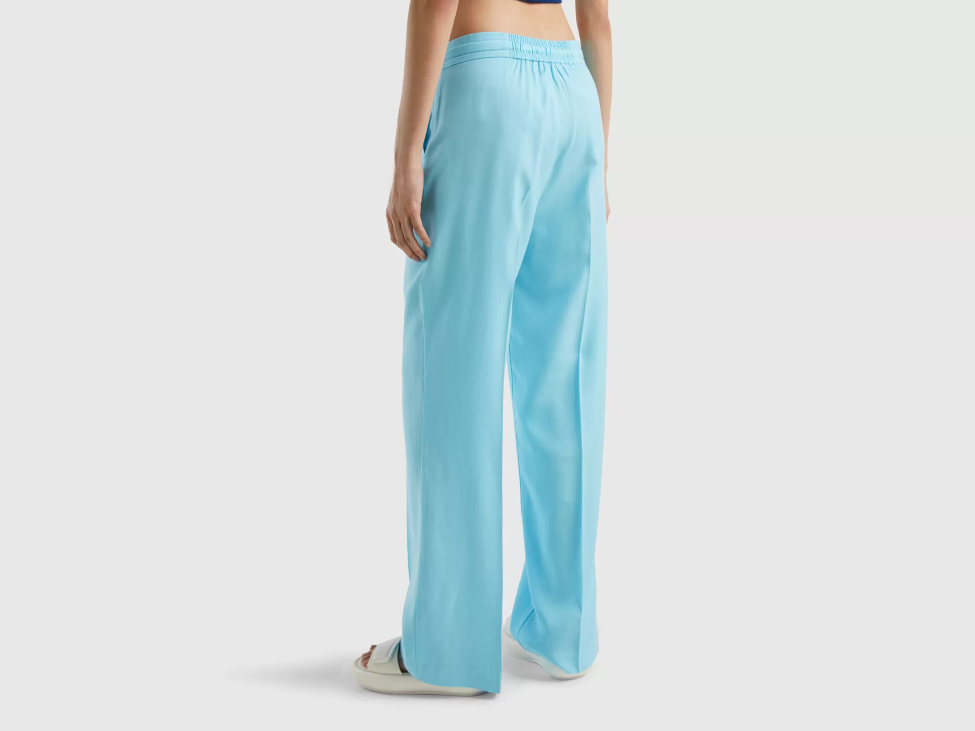 Benetton Pantalon De 100 % Lyocell-Mujer Pantalones Y Chinos