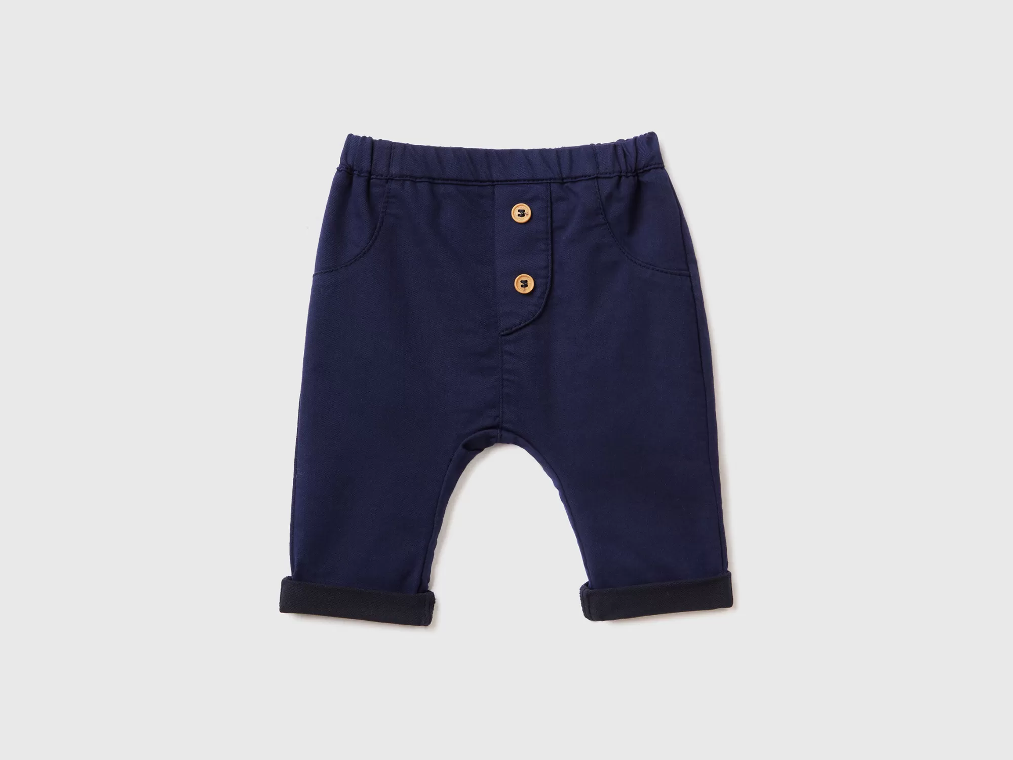 Benetton Pantalon De Algodón Elastico Mixto-Niños Pantalones