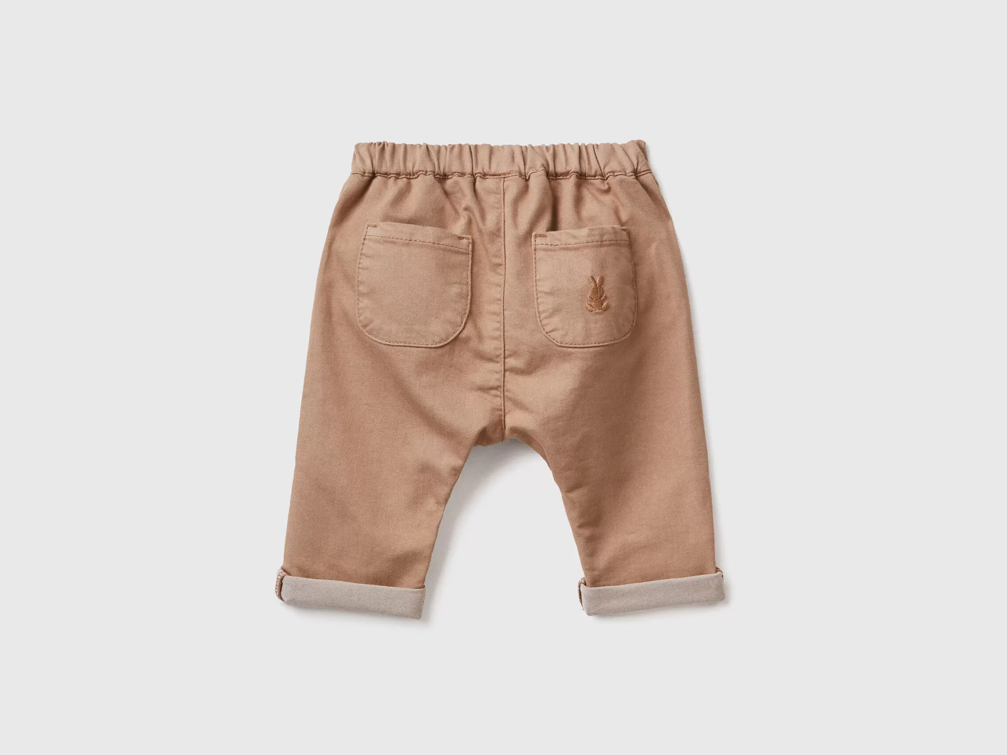 Benetton Pantalon De Algodón Elastico Mixto-Niños Pantalones