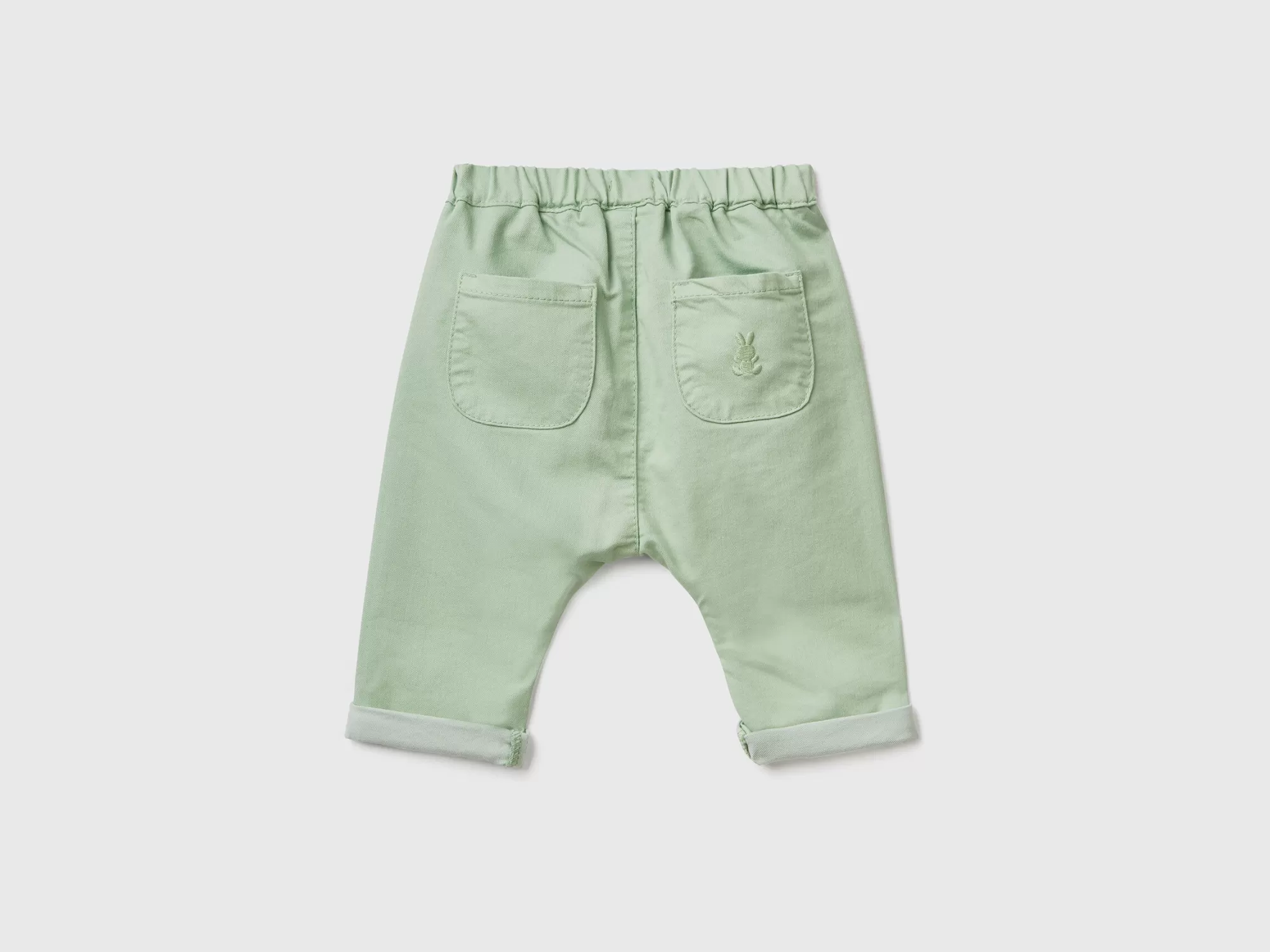 Benetton Pantalon De Algodón Elastico Mixto-Niños Pantalones