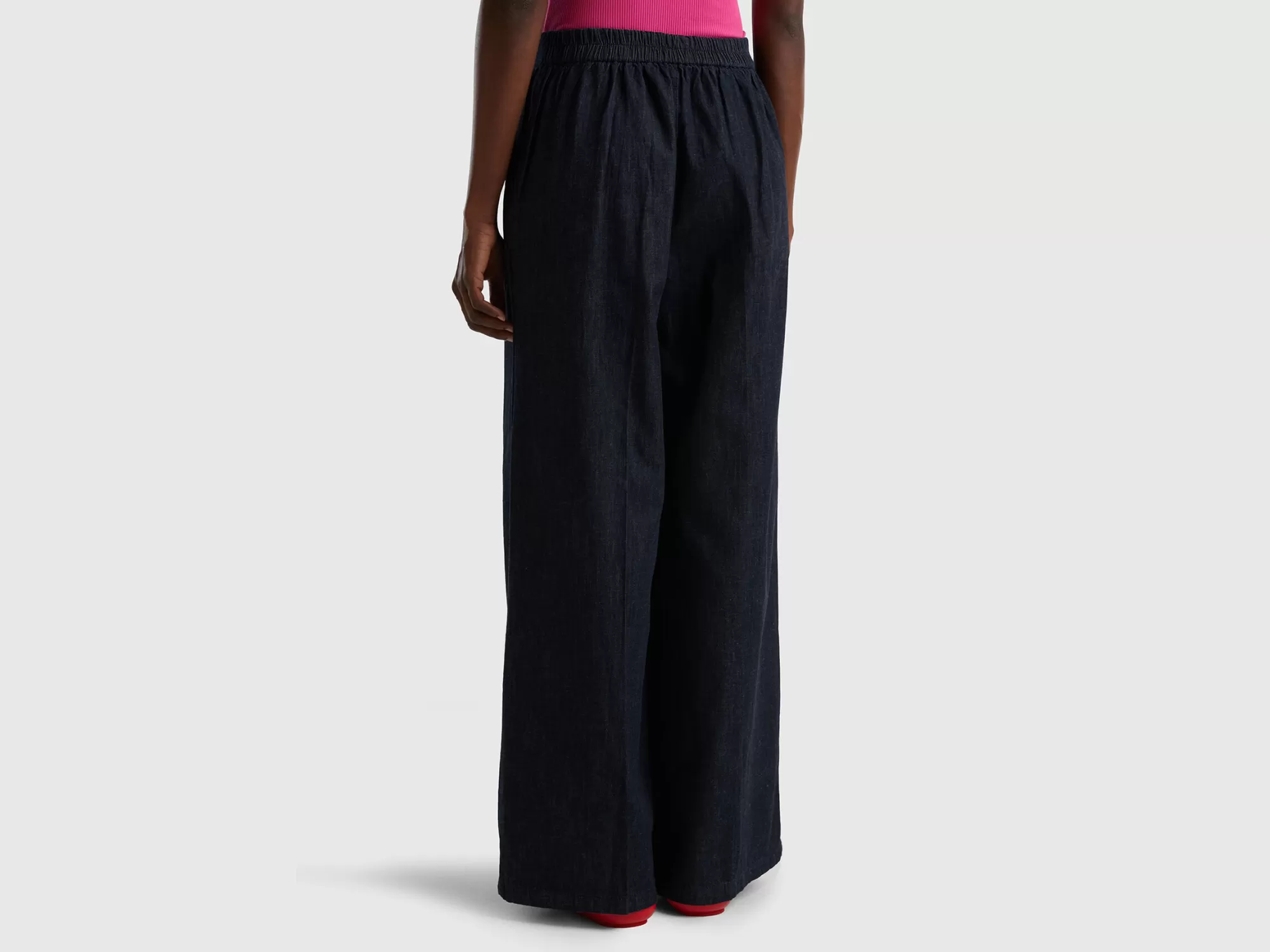 Benetton Pantalon De Algodón Y Canamo-Mujer Pantalones Y Chinos