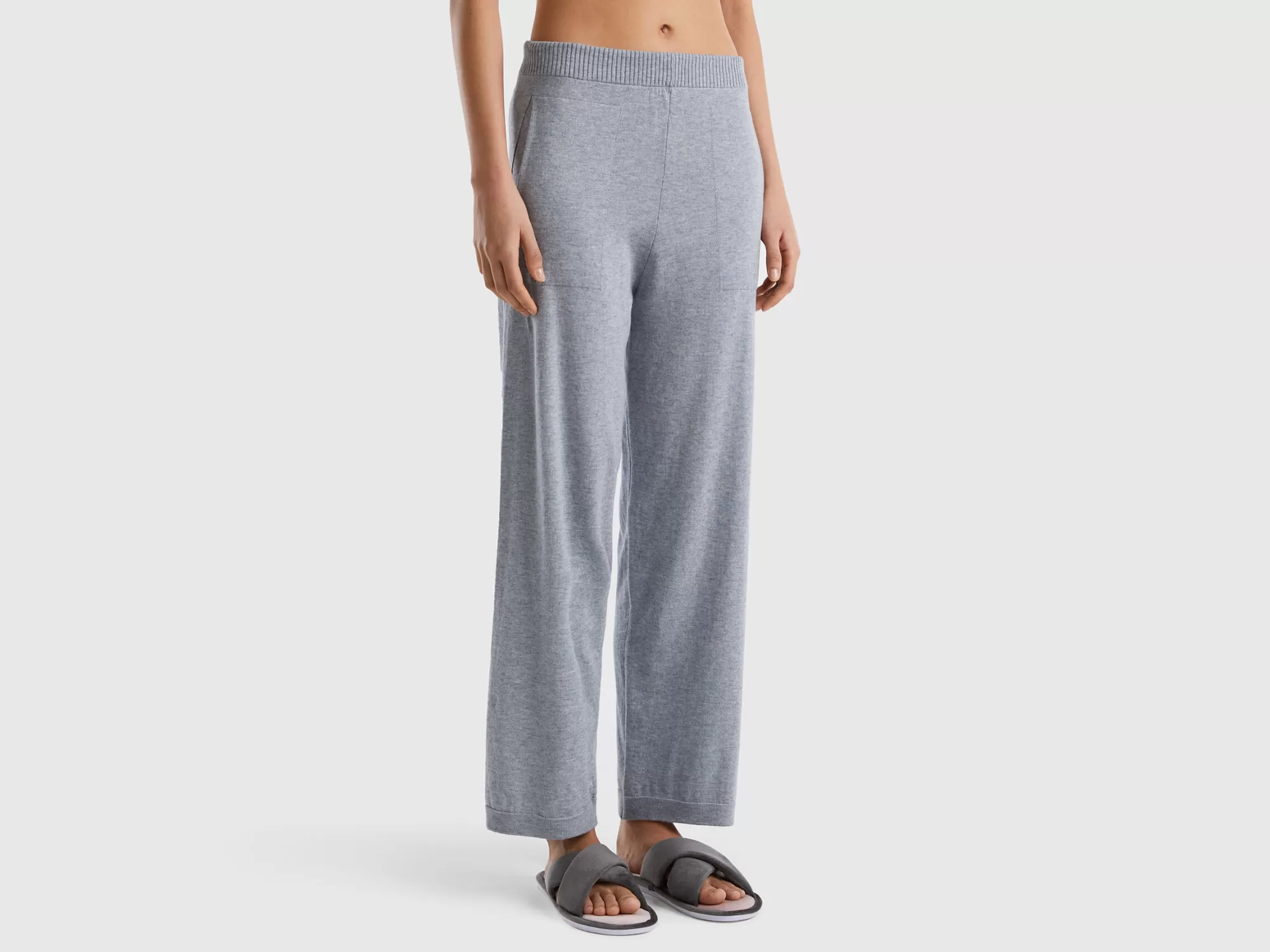 Benetton Pantalon De Cachemir Mixto-Mujer Loungewear