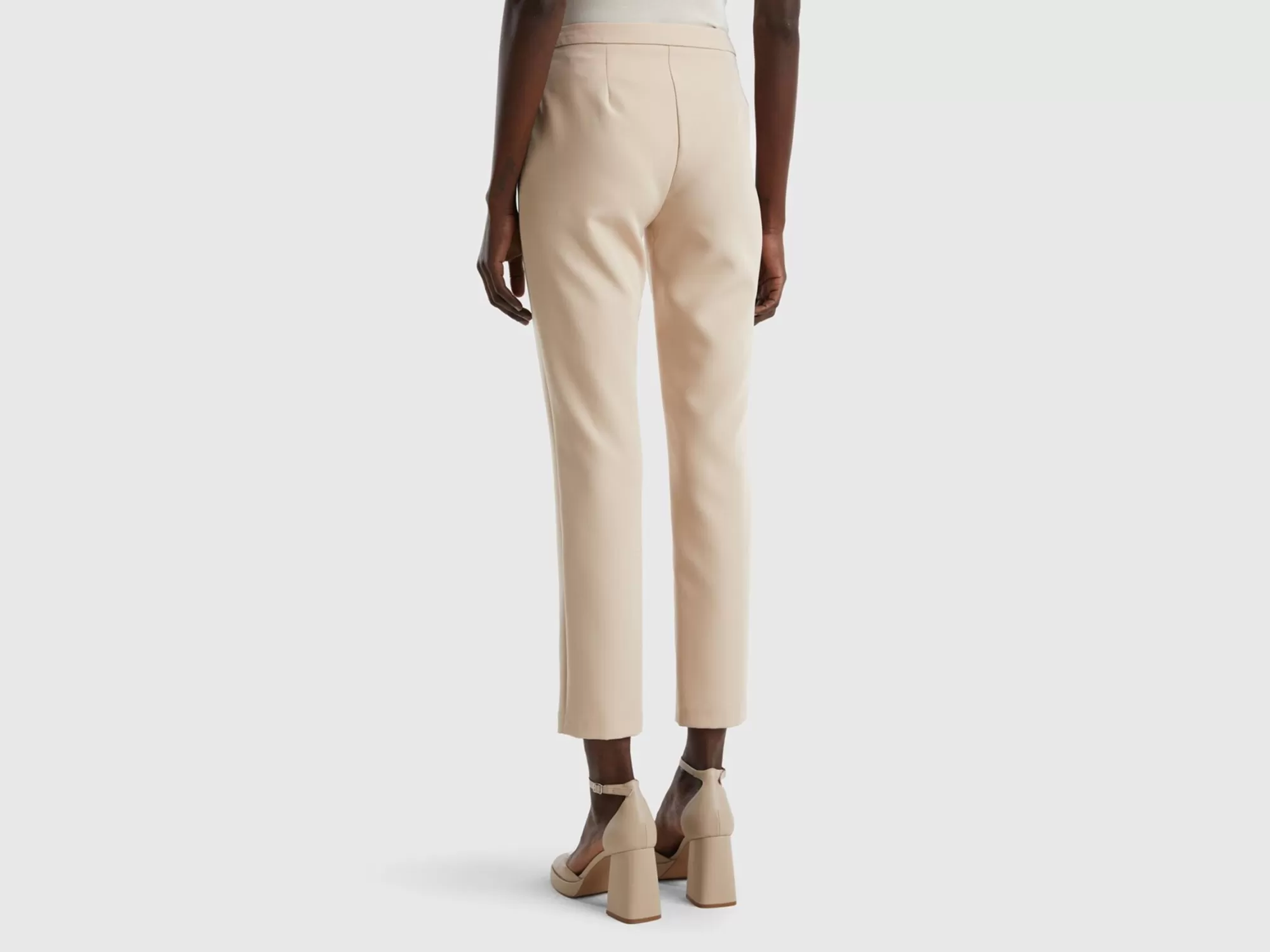 Benetton Pantalon De Corte Pitillo-Mujer Pantalones Y Chinos