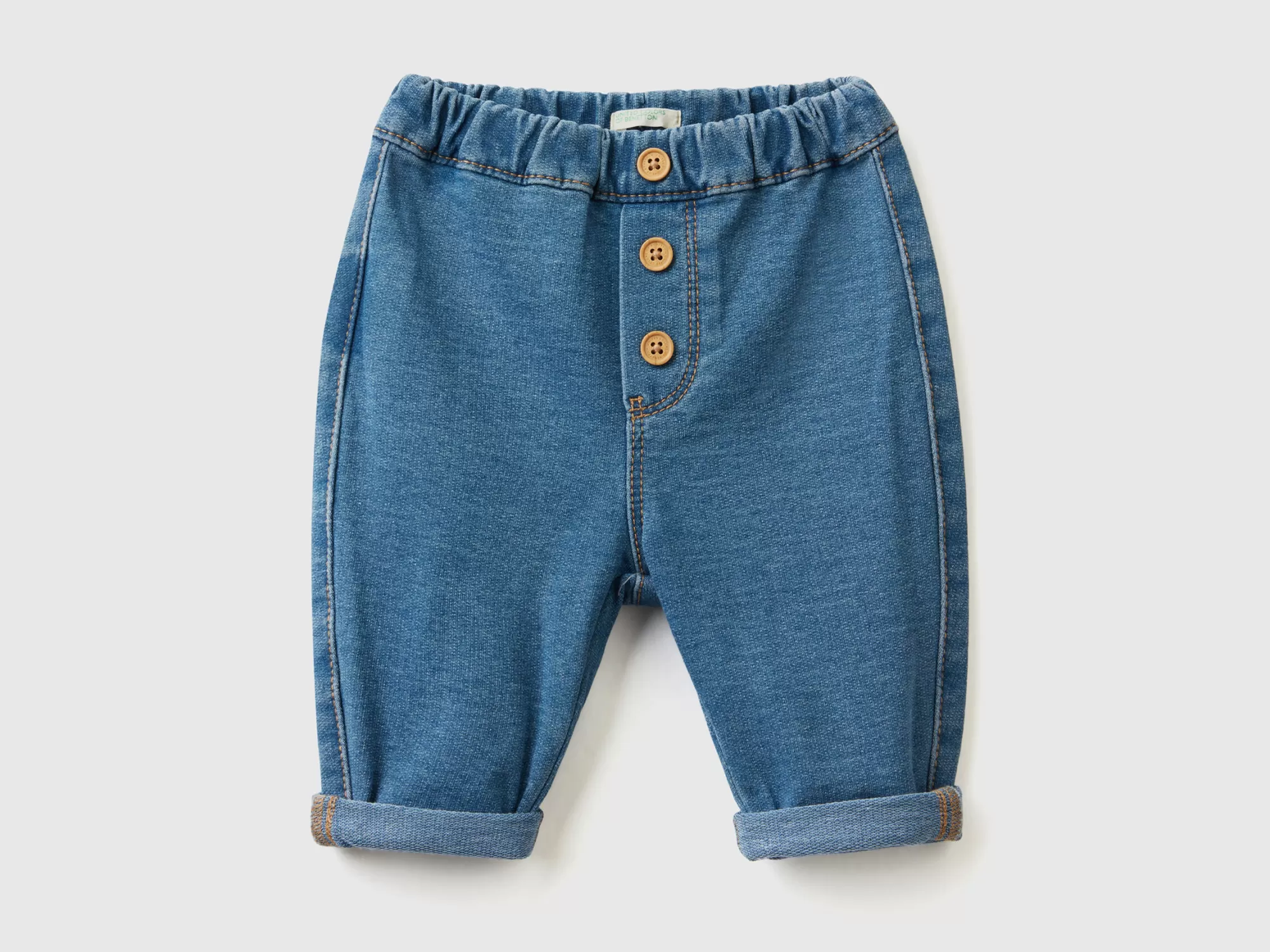 Benetton Pantalon De Efecto Denim-Niños Pantalones