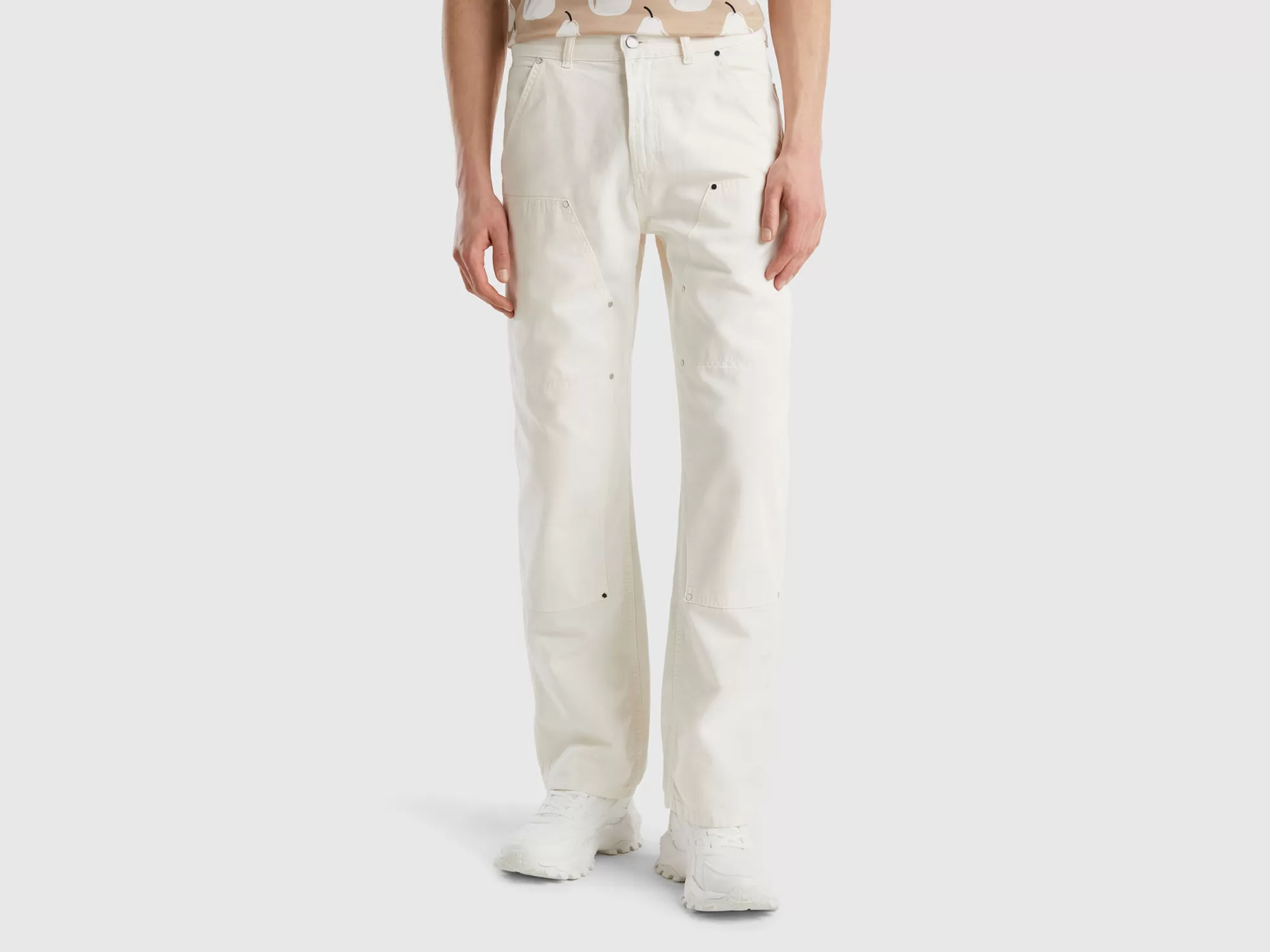 Benetton Pantalon De Estilo Worker-Hombre Pantalones Y Chinos