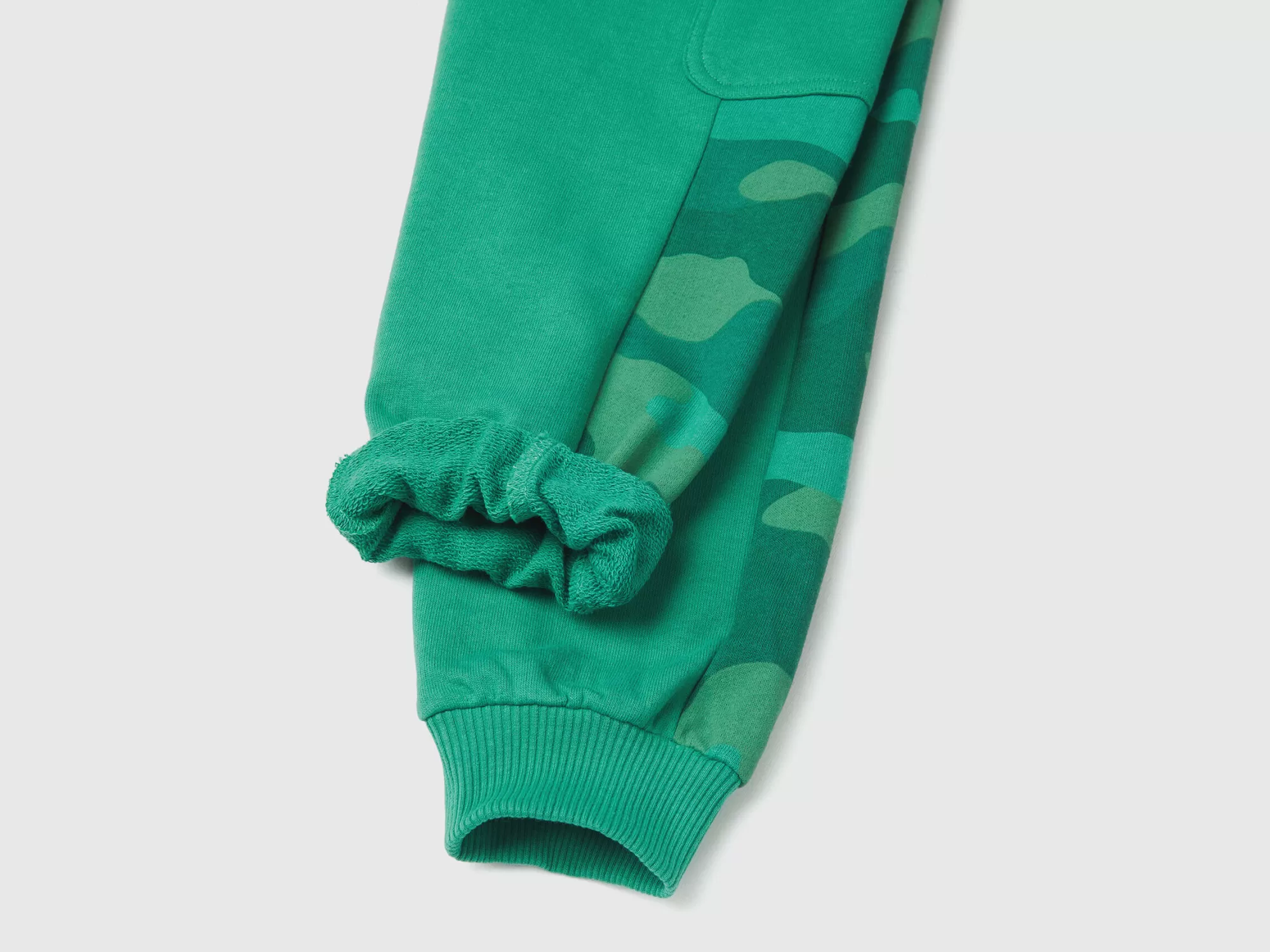 Benetton Pantalon De Felpa Con Bandas De Camuflaje-Niños Pantalones De Felpa