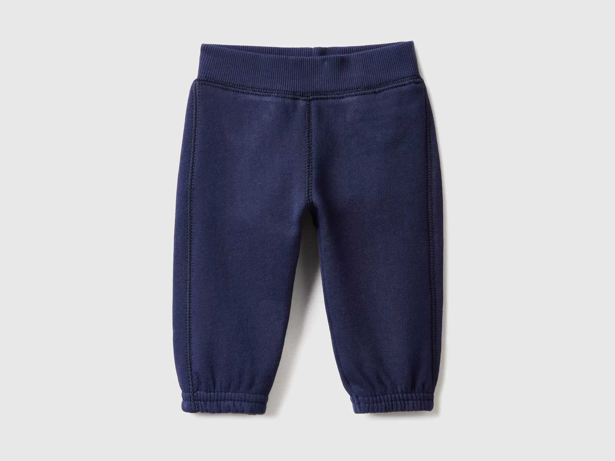 Benetton Pantalon De Felpa Suave Con Bordado-Niños Vestidos De Algodón Organico