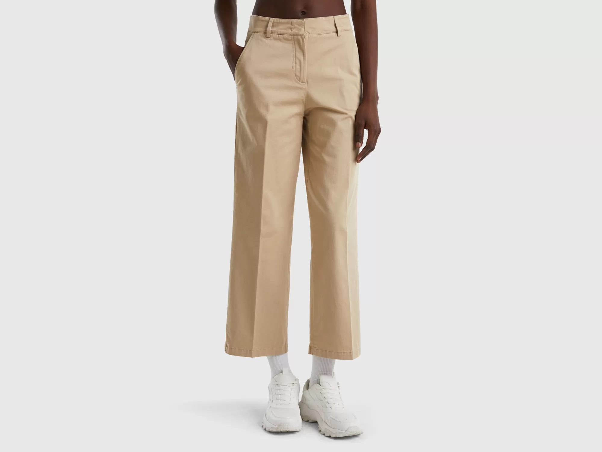 Benetton Pantalon De Sarga-Mujer Pantalones Y Chinos