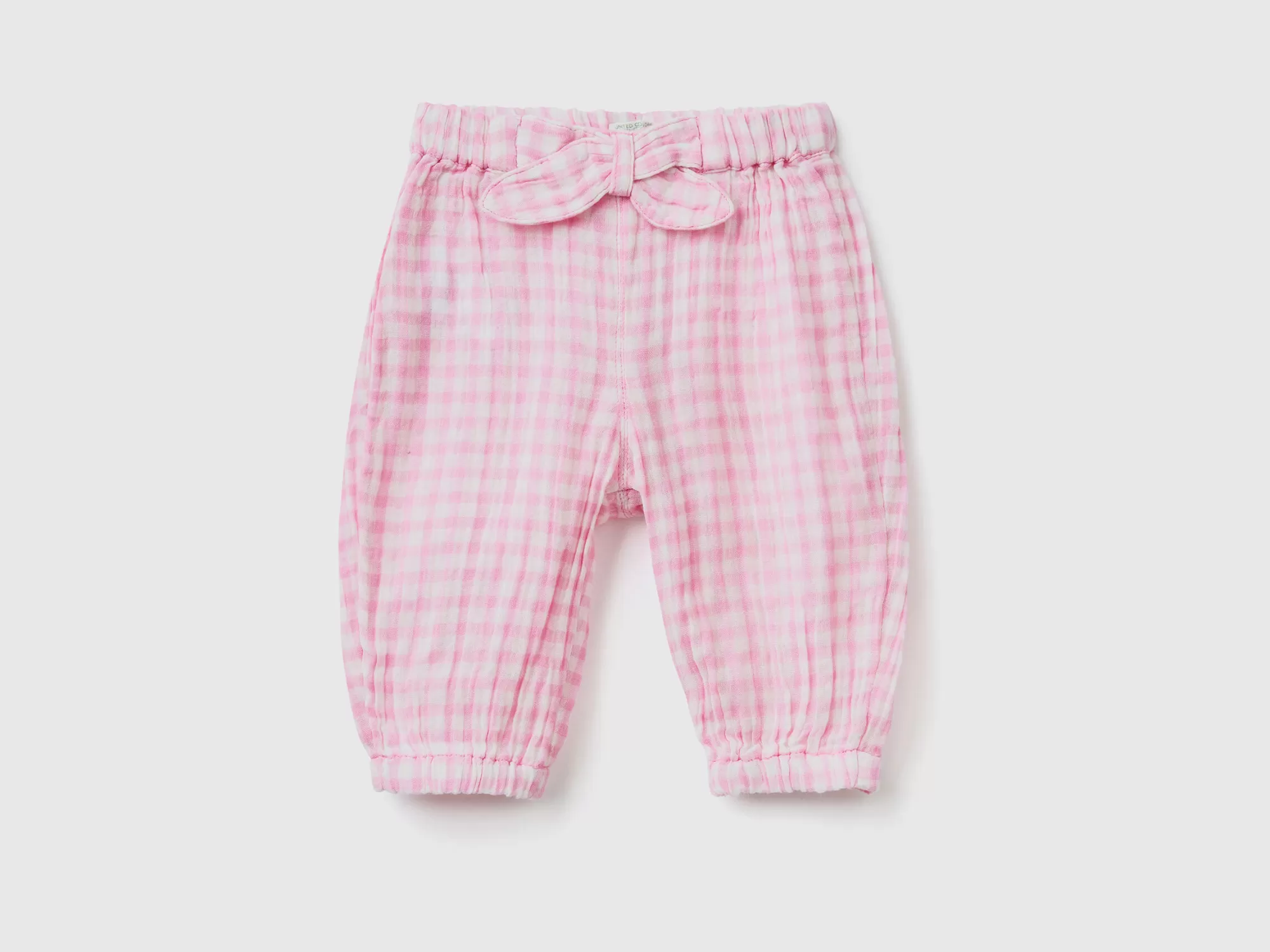 Benetton Pantalon De Vichy Con Lazo-Niños Pantalones