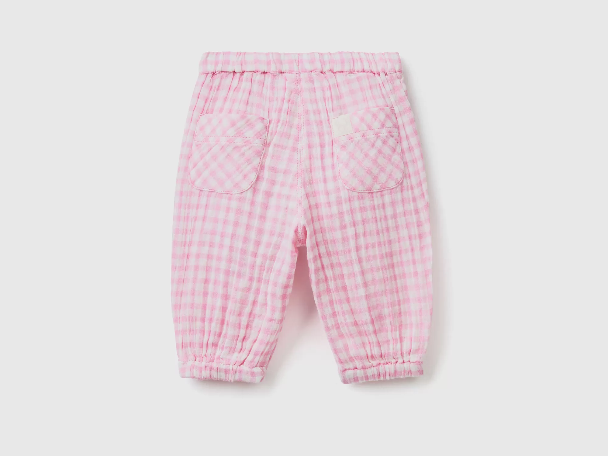 Benetton Pantalon De Vichy Con Lazo-Niños Pantalones