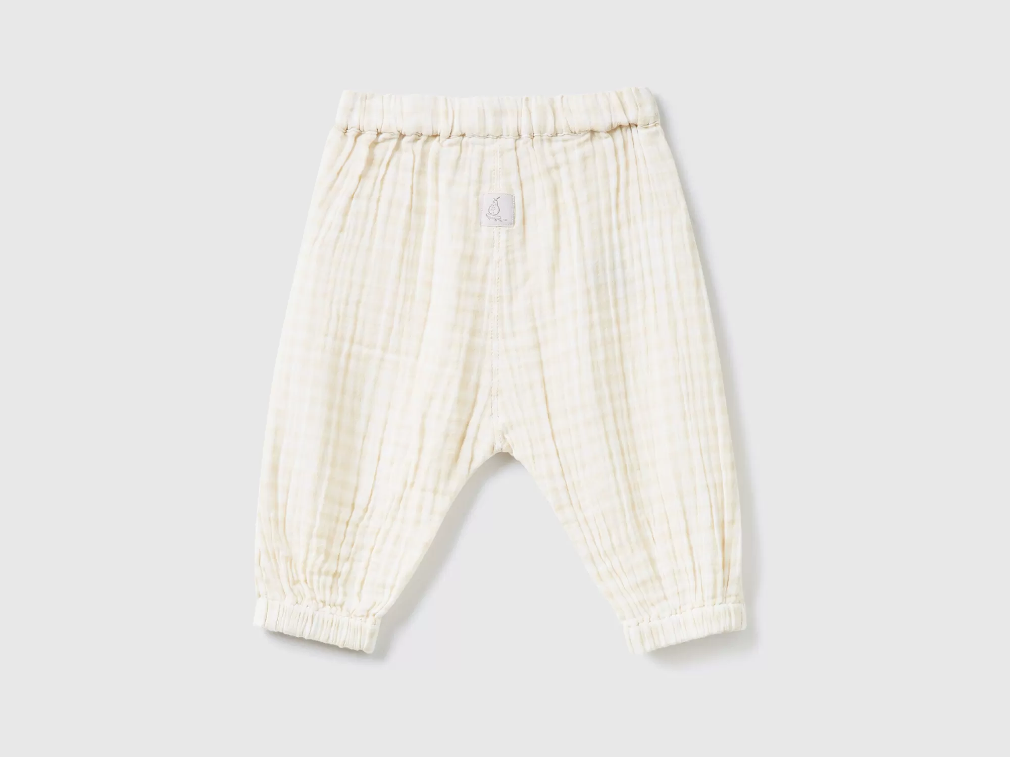 Benetton Pantalon De Vichy De 100 % Algodón-Niños Pantalones