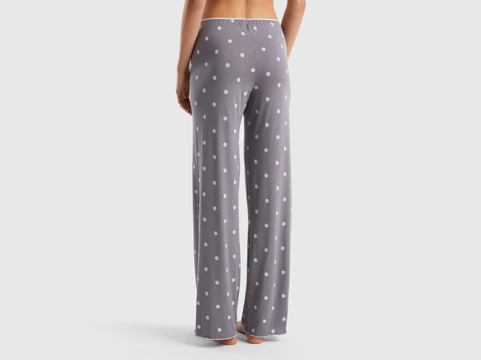 Benetton Pantalon Estampado De Viscosa Elastica-Mujer Ropa Interior Y Pijamas