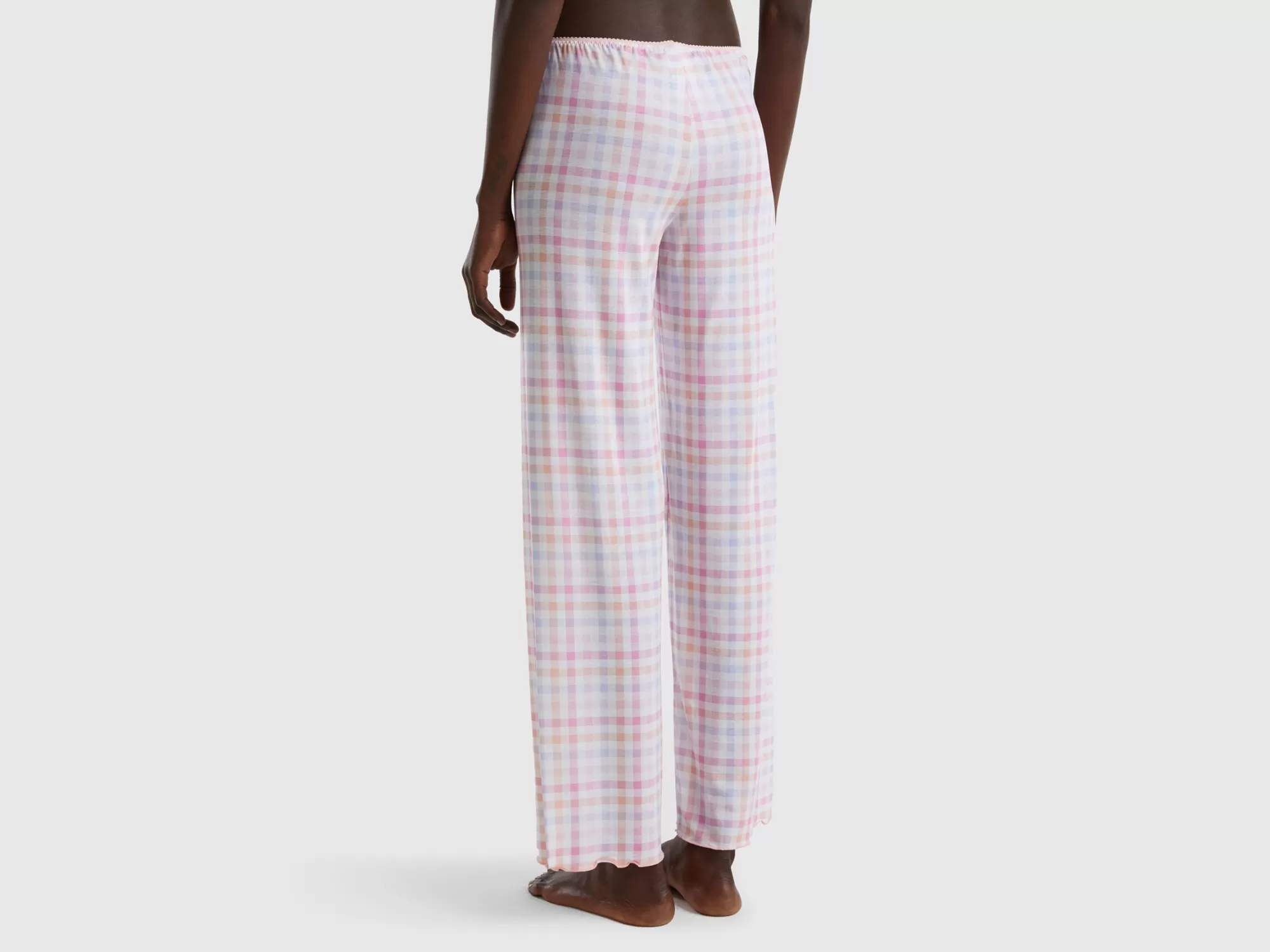 Benetton Pantalon Estampado De Viscosa Elastica-Mujer Ropa Interior Y Pijamas