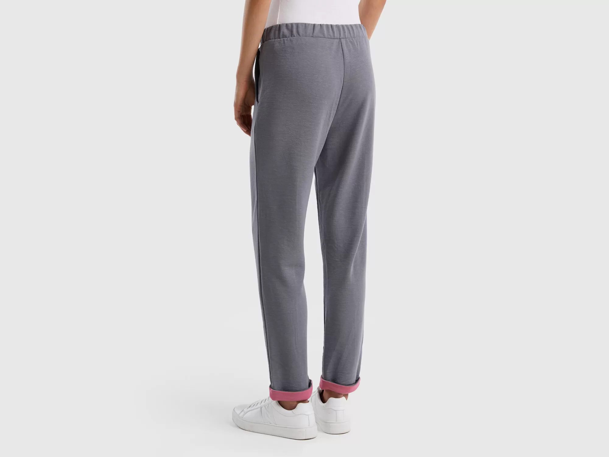 Benetton Pantalon Fluido Con Bolsillos-Mujer Loungewear