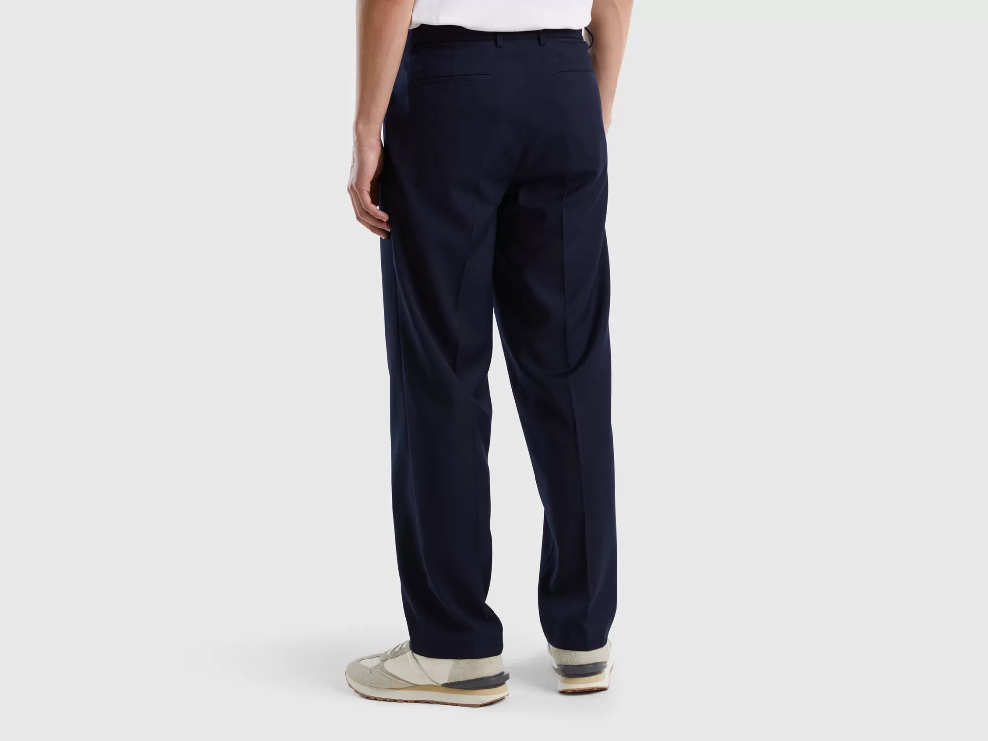 Benetton Pantalon Fluido Loose Fit-Hombre Pantalones Y Chinos