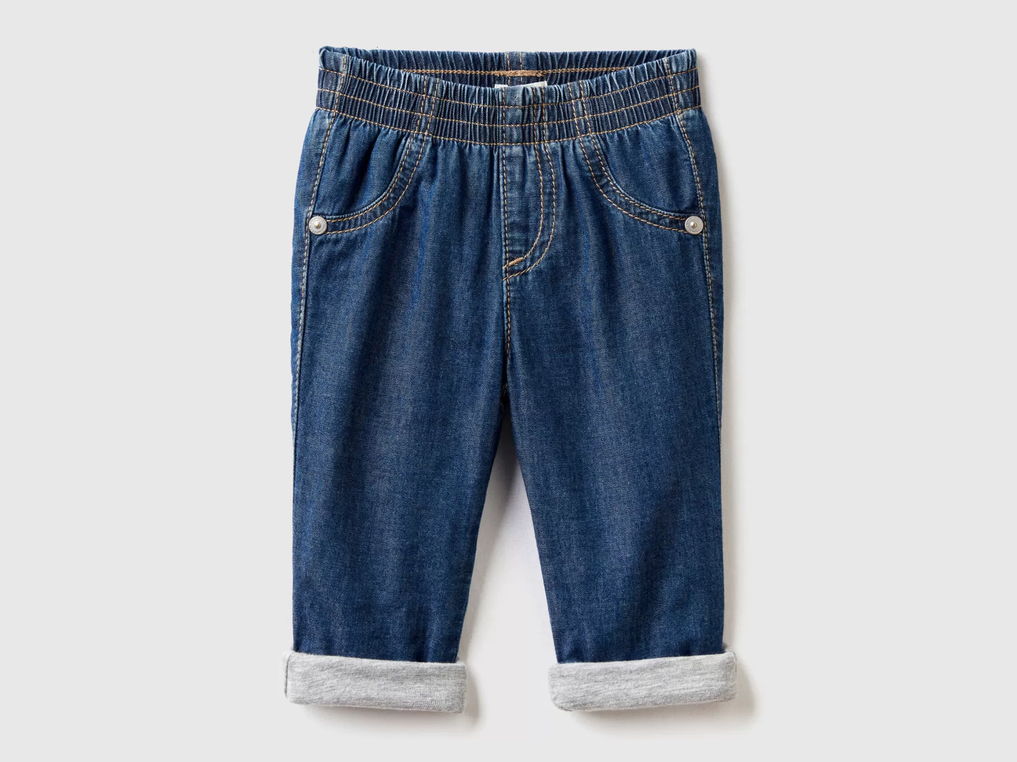 Benetton Pantalon Forrado En 100 % Algodón-Niños Pantalones