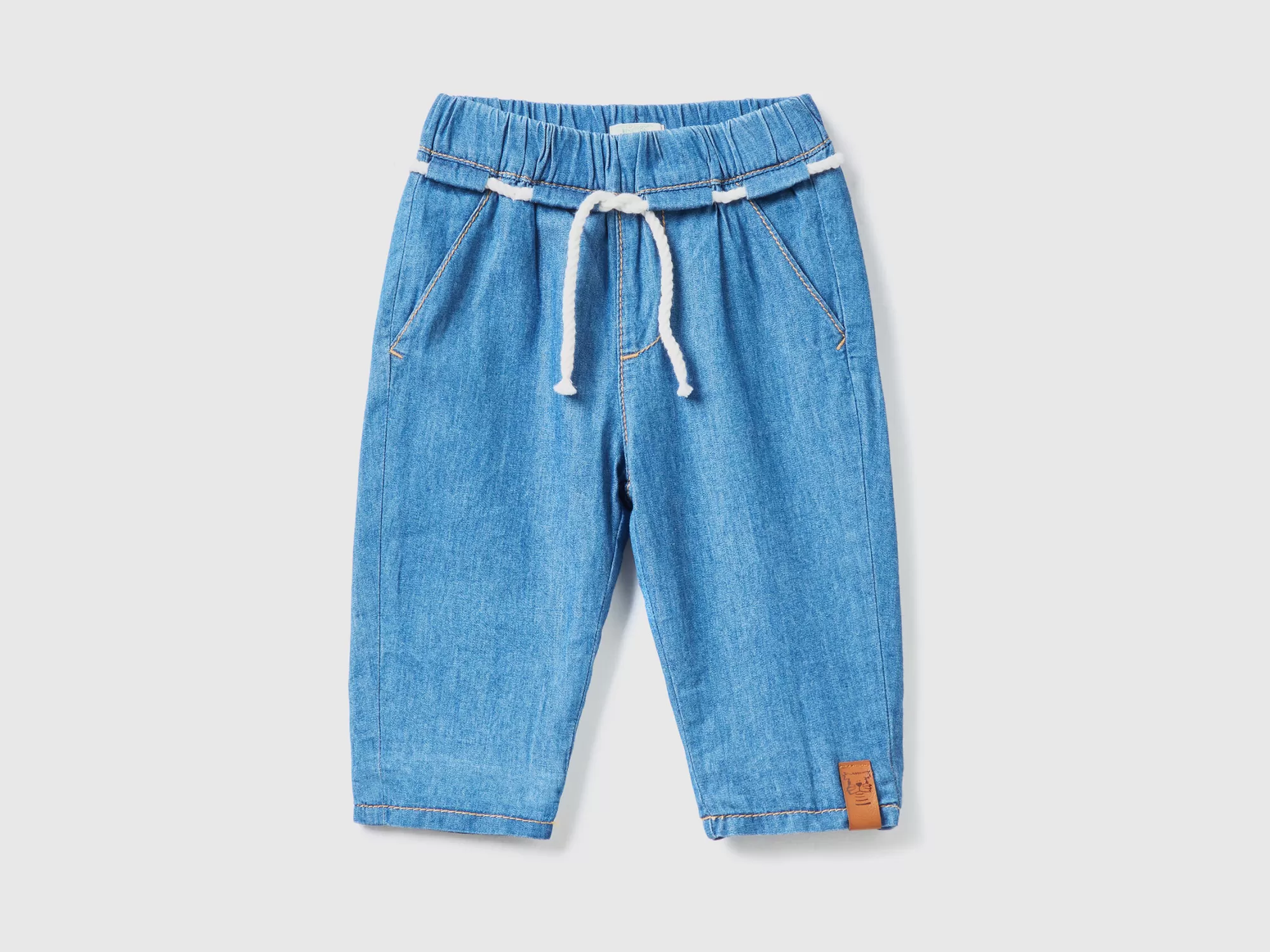 Benetton Pantalon Ligero Baggy Fit-Niños Pantalones