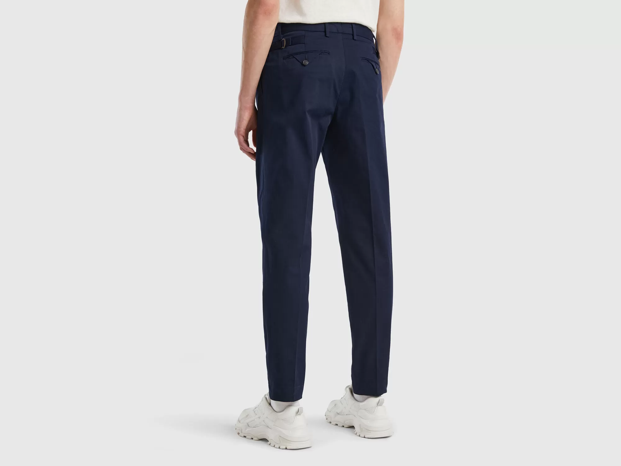 Benetton Pantalon Ligero Con Vuelta-Hombre Pantalones Y Chinos