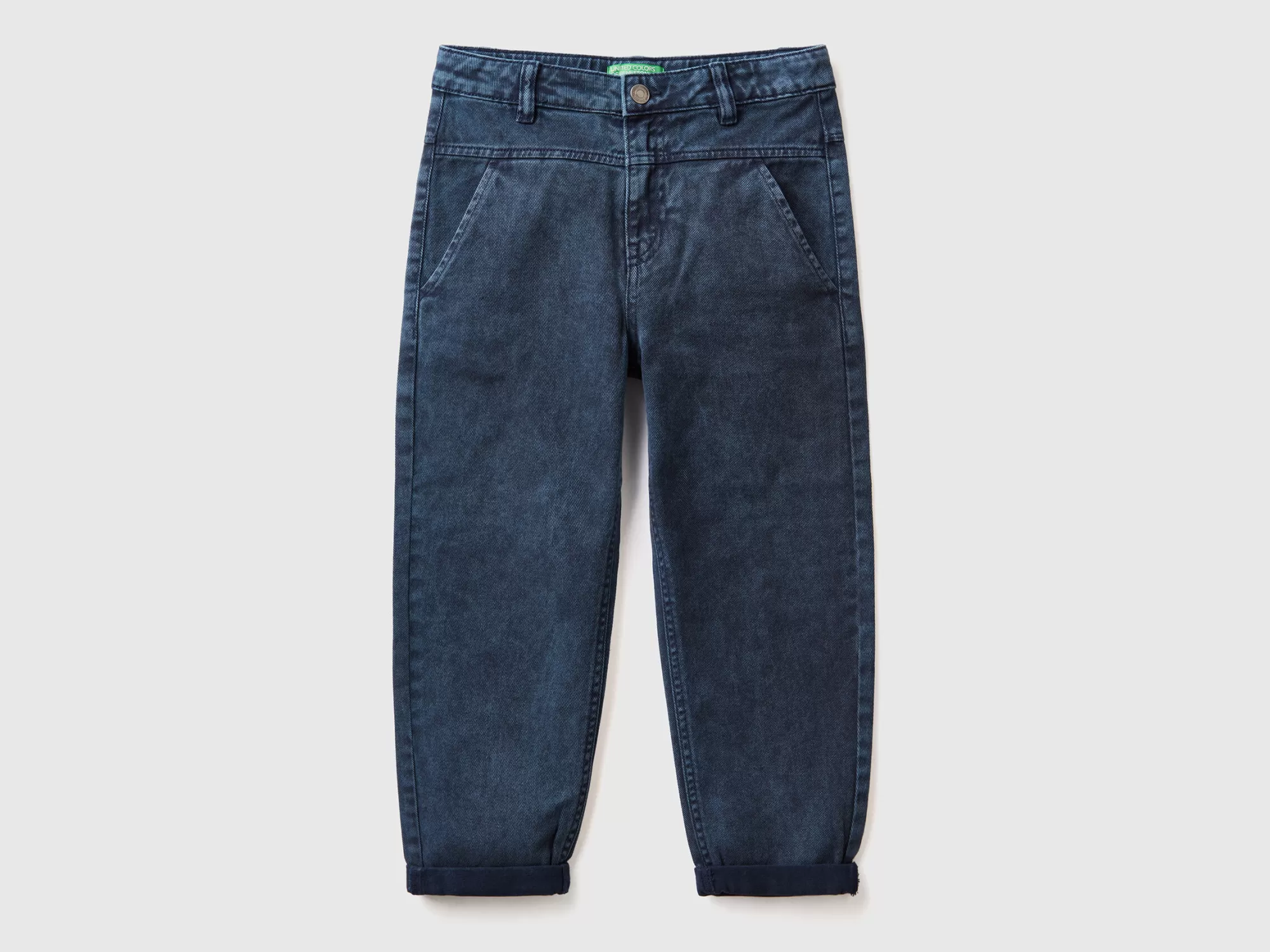 Benetton Pantalon Loose Fit De Algodón-Niños Pantalones Y Vaqueros