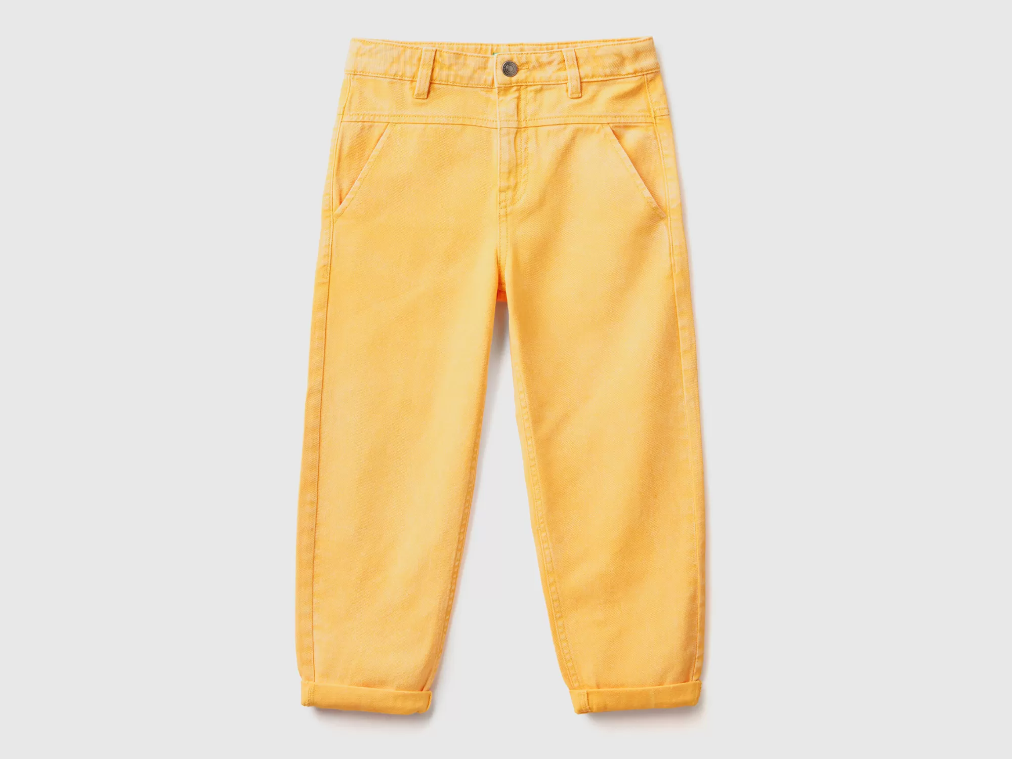 Benetton Pantalon Loose Fit De Algodón-Niños Pantalones Y Vaqueros