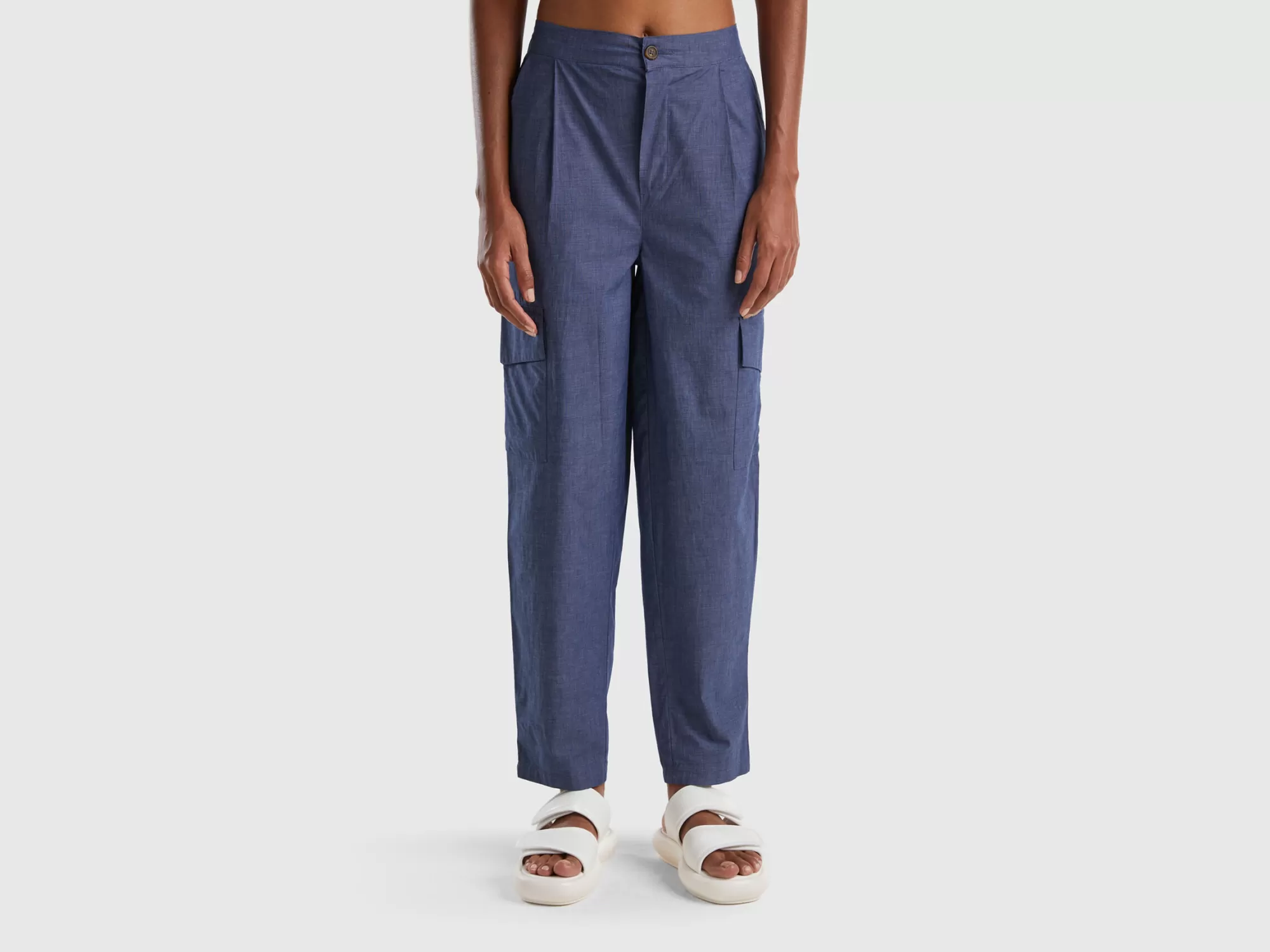 Benetton Pantalon Vaquero De Cambray-Mujer Loungewear