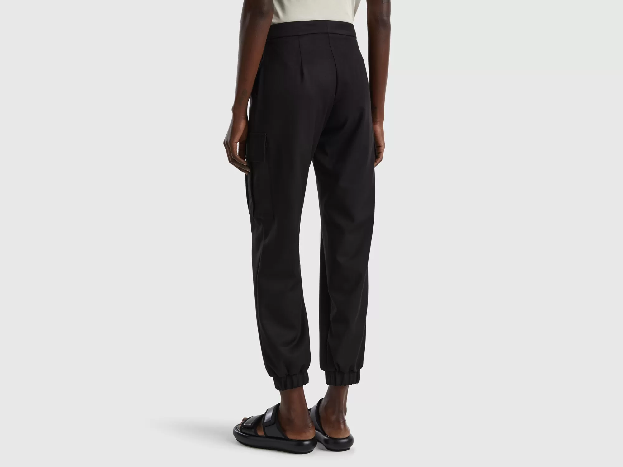 Benetton Pantalones Cargo Fluidos-Mujer Pantalones Y Chinos