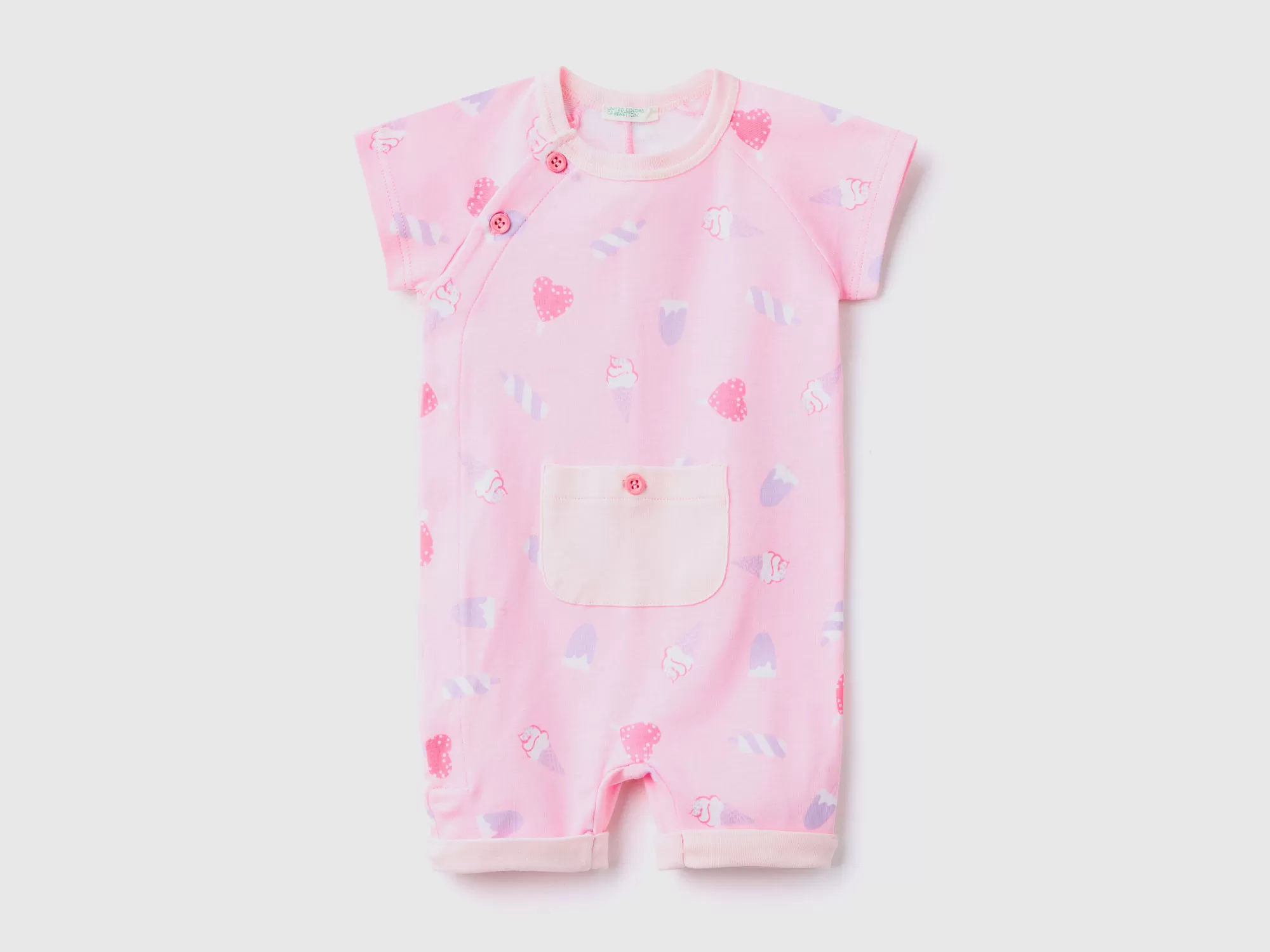 Benetton Pelele Estampado De Algodón Organico-Niños Ropa Interior Y Pijamas