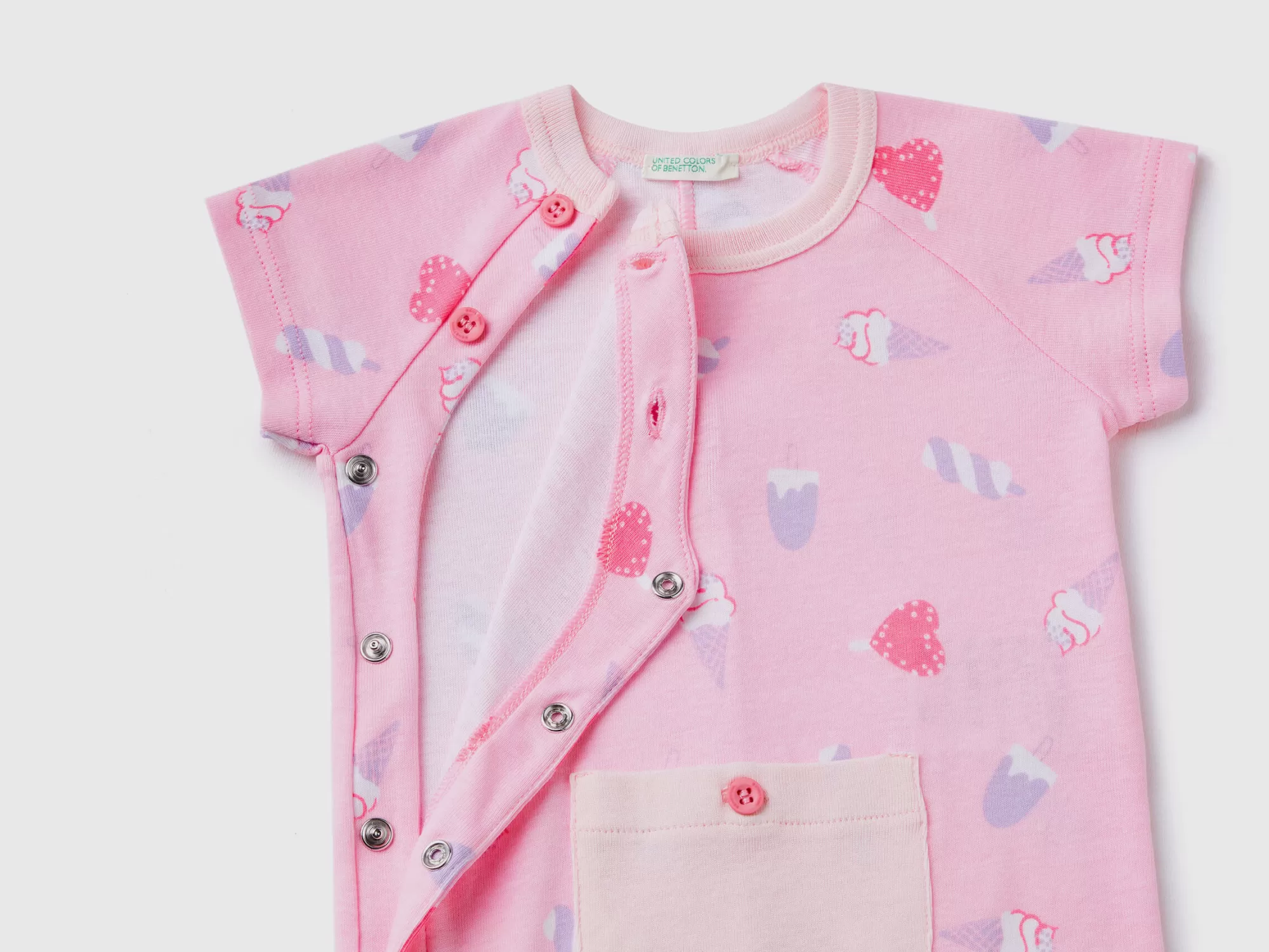 Benetton Pelele Estampado De Algodón Organico-Niños Ropa Interior Y Pijamas