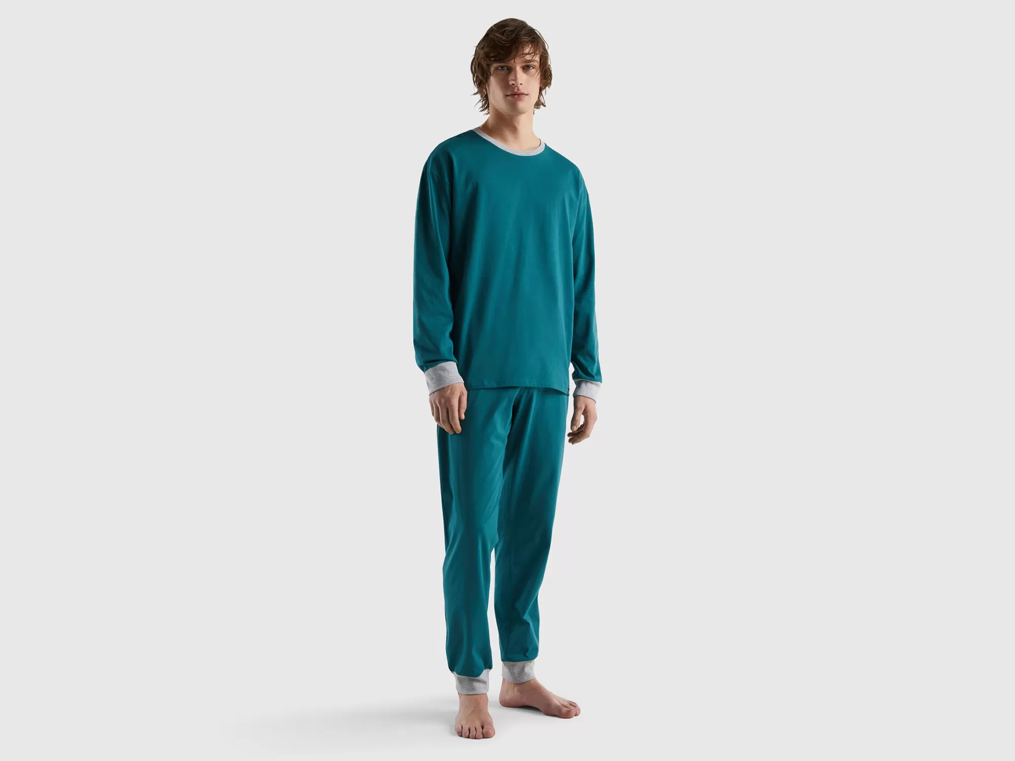 Benetton Pijama Con Bolsa De 100 % Algodón-Hombre Ropa Interior Y Pijamas