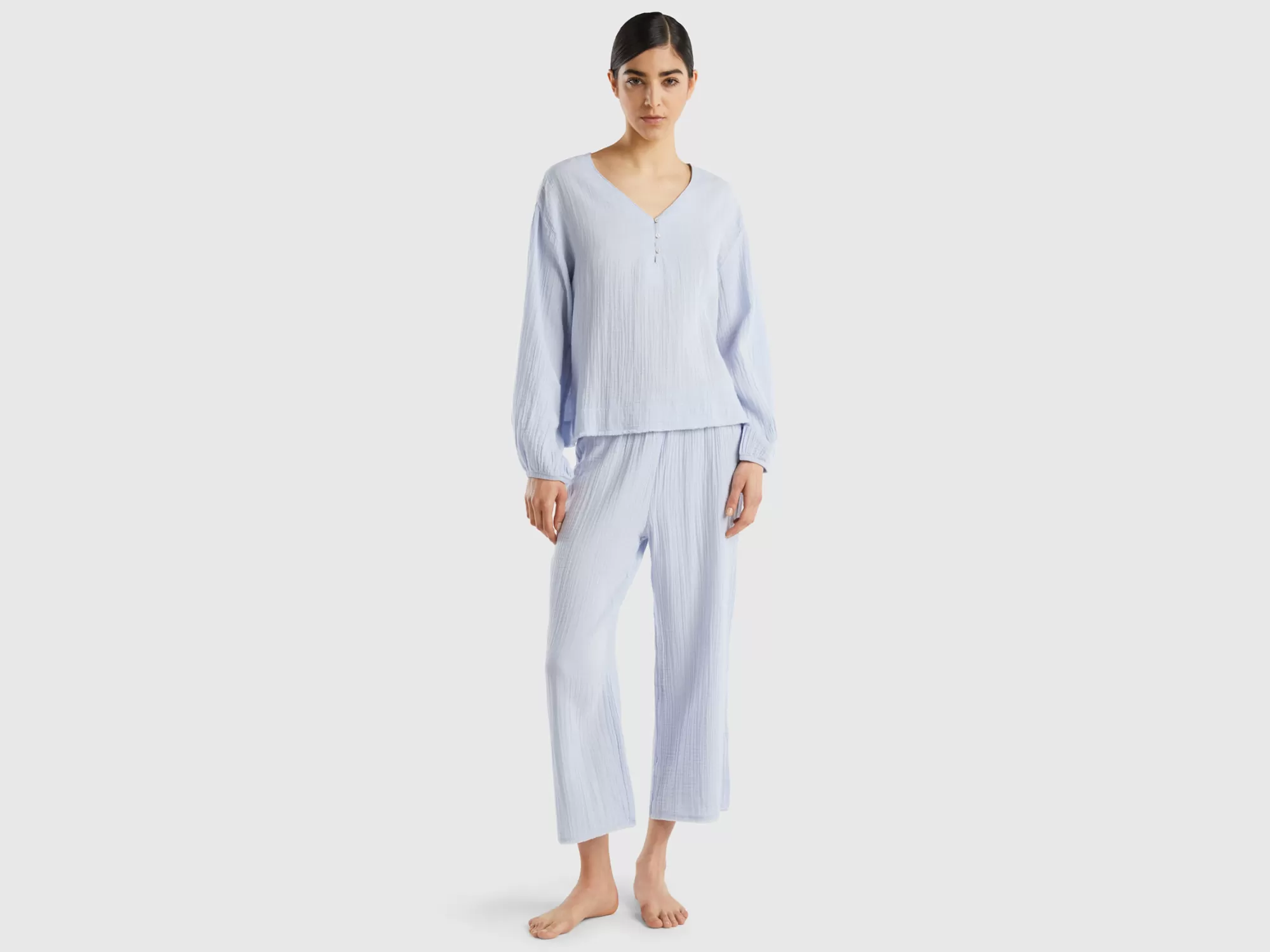 Benetton Pijama De Algodón Calido-Mujer Ropa Interior Y Pijamas