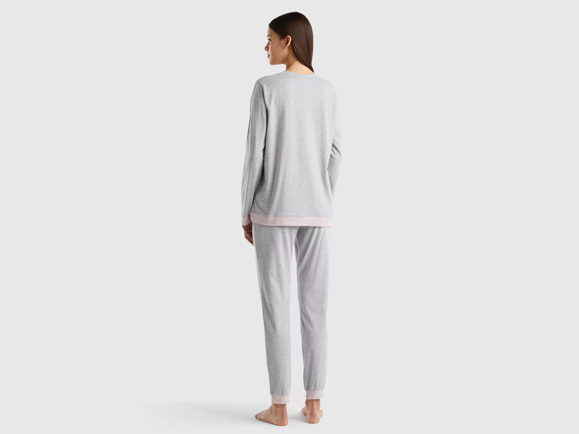 Benetton Pijama De Algodón De Fibra Larga-Mujer Ropa Interior Y Pijamas