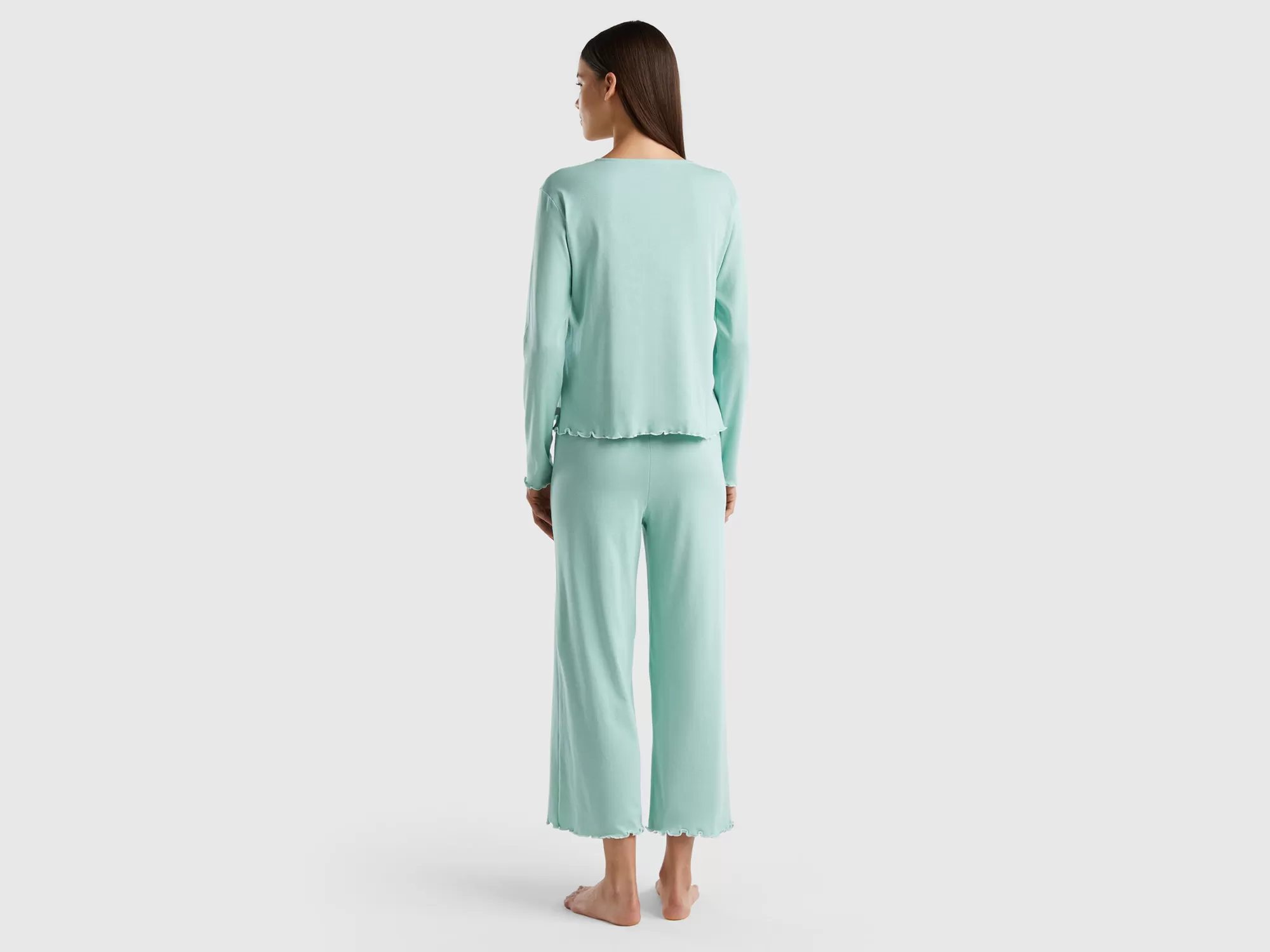 Benetton Pijama De Algodón De Fibra Larga-Mujer Ropa Interior Y Pijamas