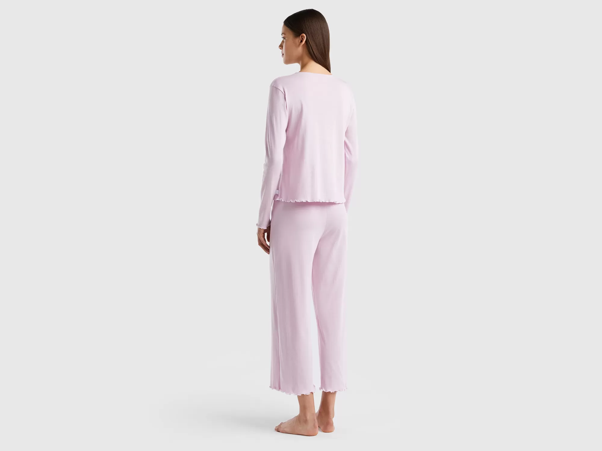 Benetton Pijama De Algodón De Fibra Larga-Mujer Ropa Interior Y Pijamas