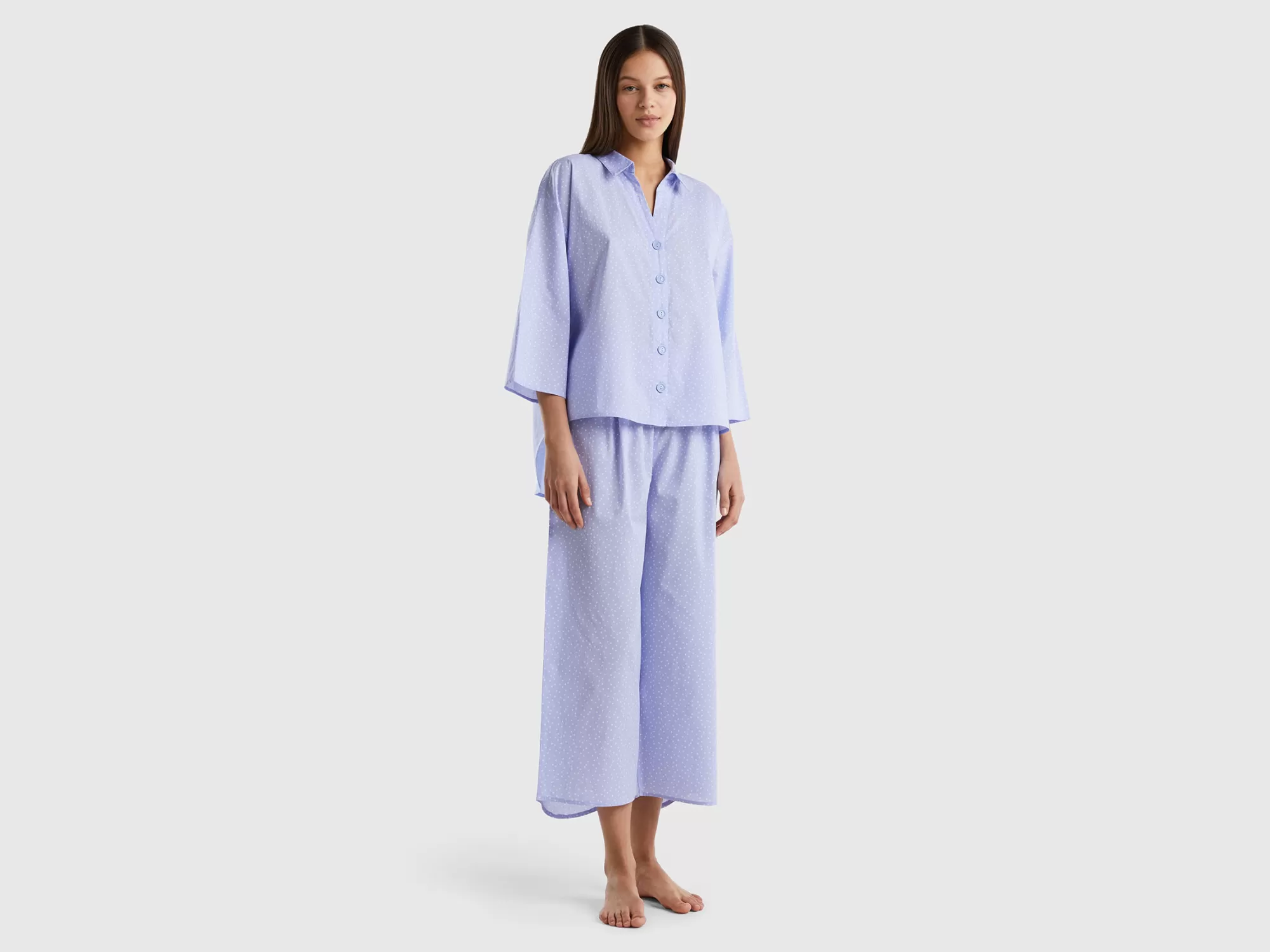 Benetton Pijama De Algodón De Lunares-Mujer Ropa Interior Y Pijamas