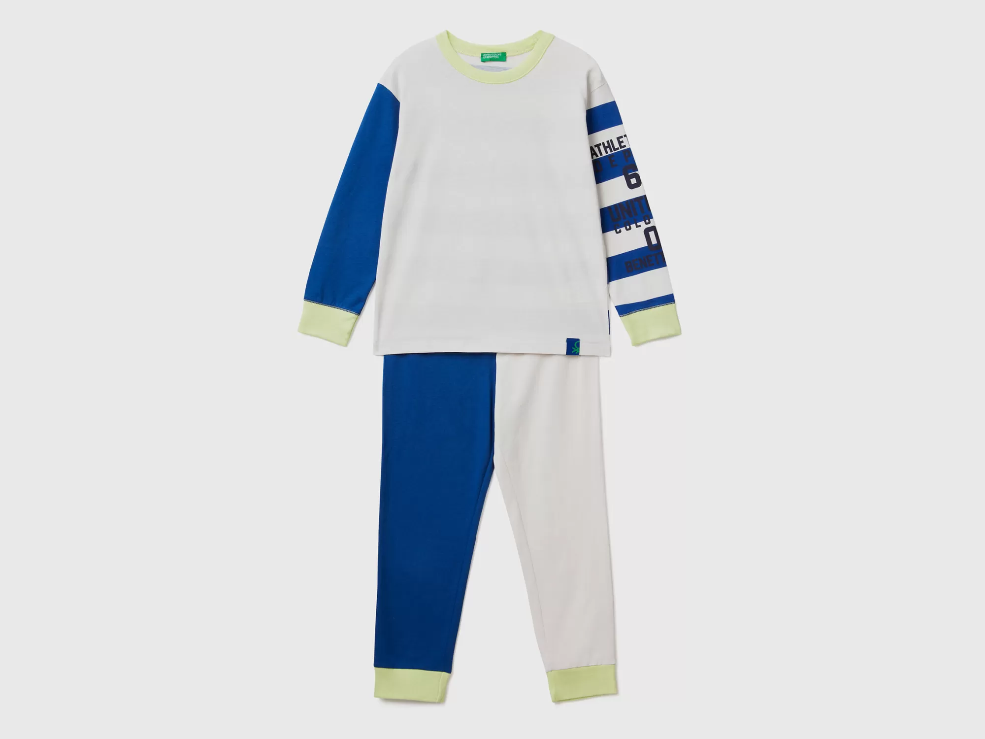 Benetton Pijama Largo De 100 % Algodón-Niños Ropa Interior Y Pijamas